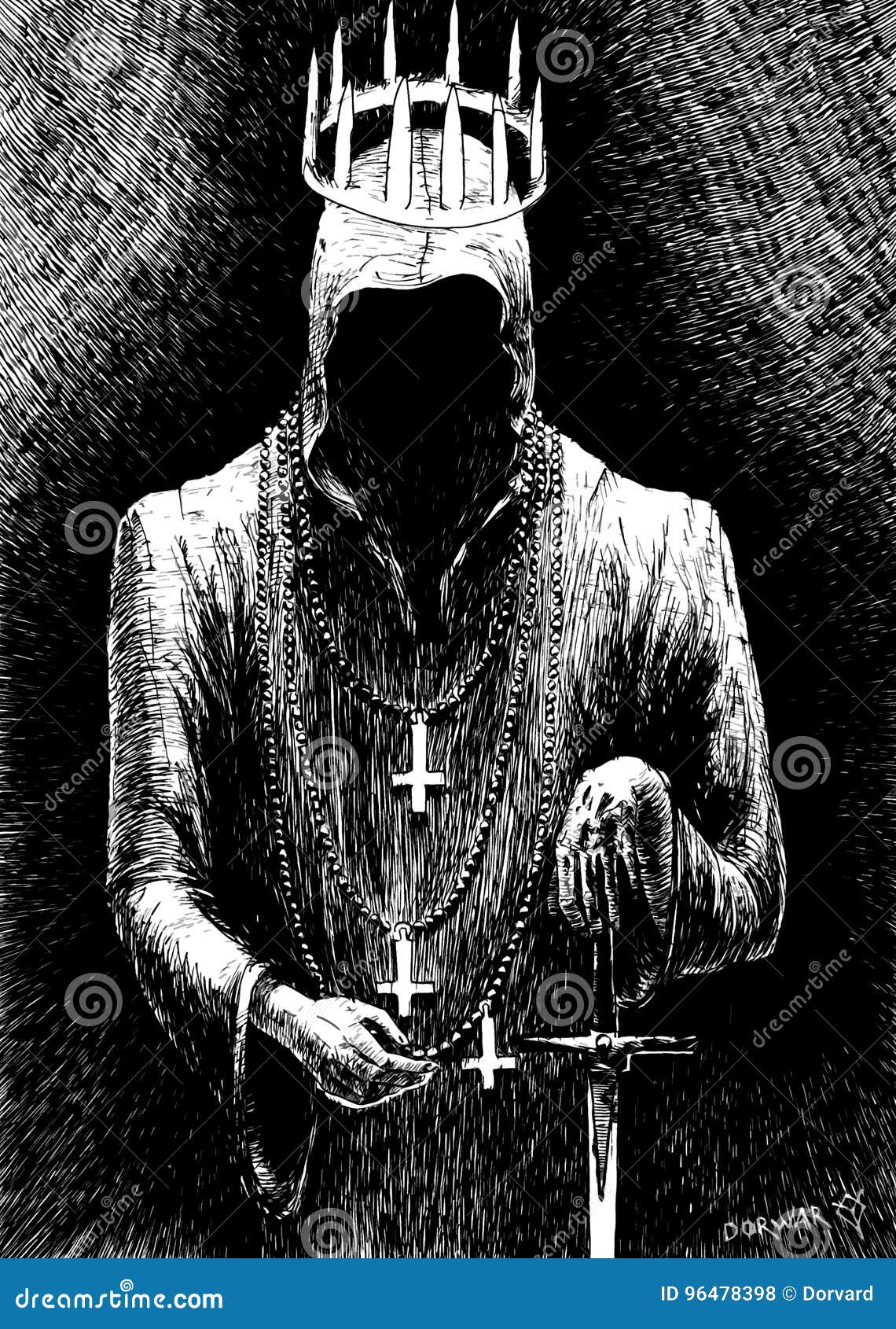pope nameless shadow in hood