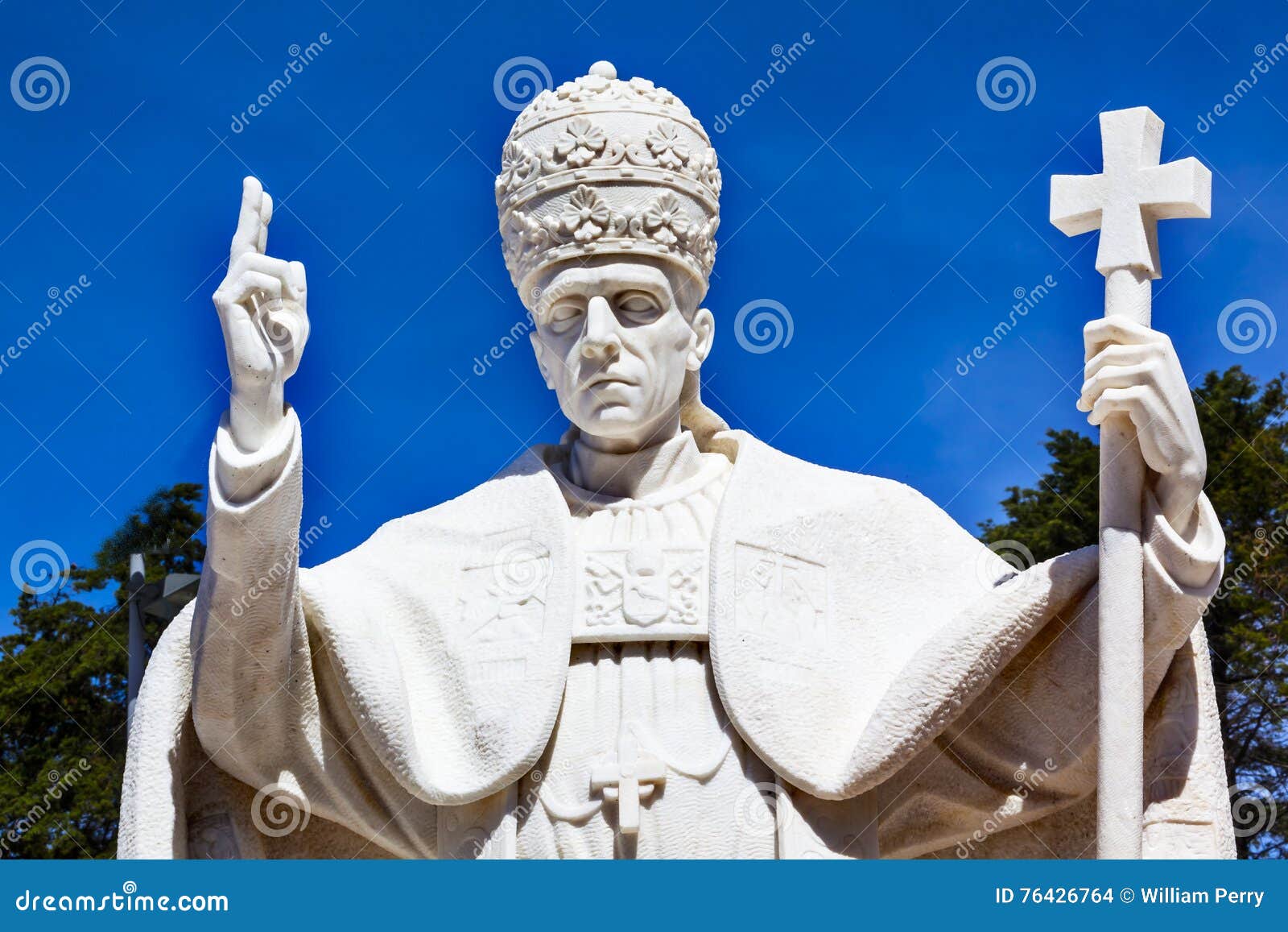 pope pius xii statue basilica of lady of rosary fatima portugal