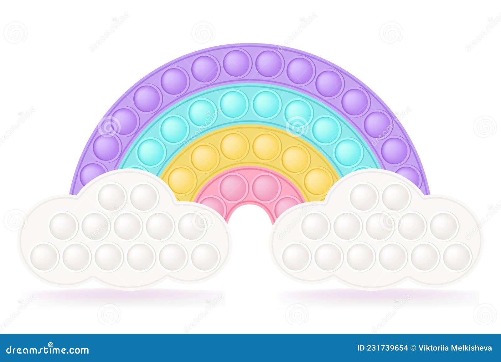 Rainbow Trendy Pop Fidget Toy On Stock Vector (Royalty Free