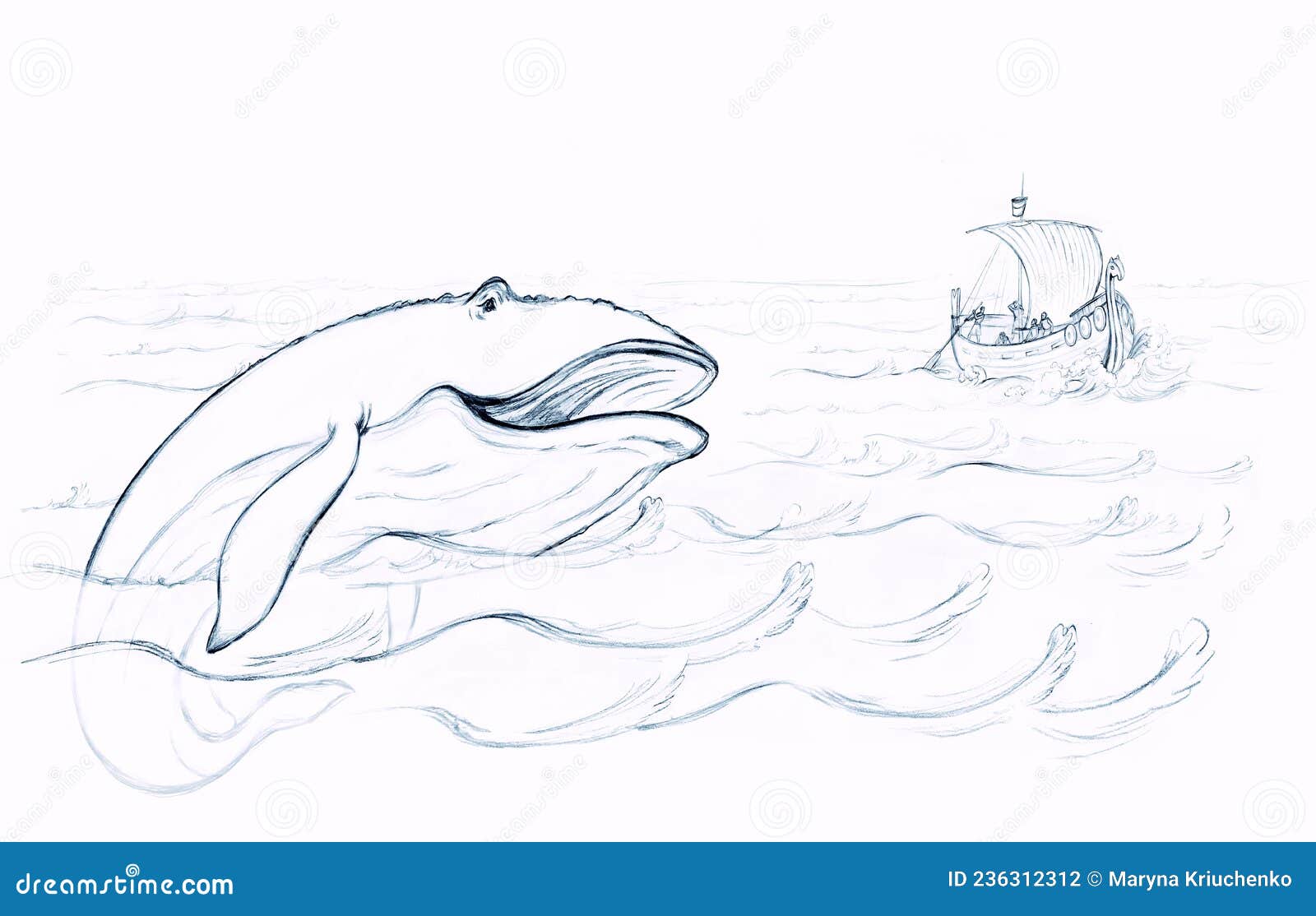 Popoli E Balena Blu. Disegno a Matita Illustrazione di Stock -  Illustrazione di ebreo, illustrazione: 236312312