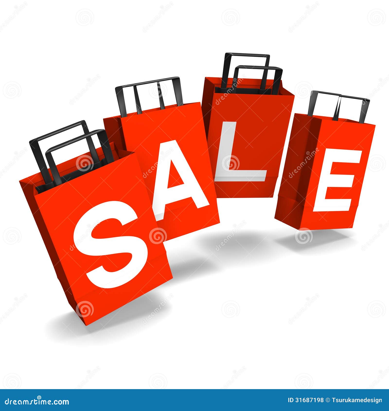 Popping Sale Paper Bags stock illustration. Illustration of white ...