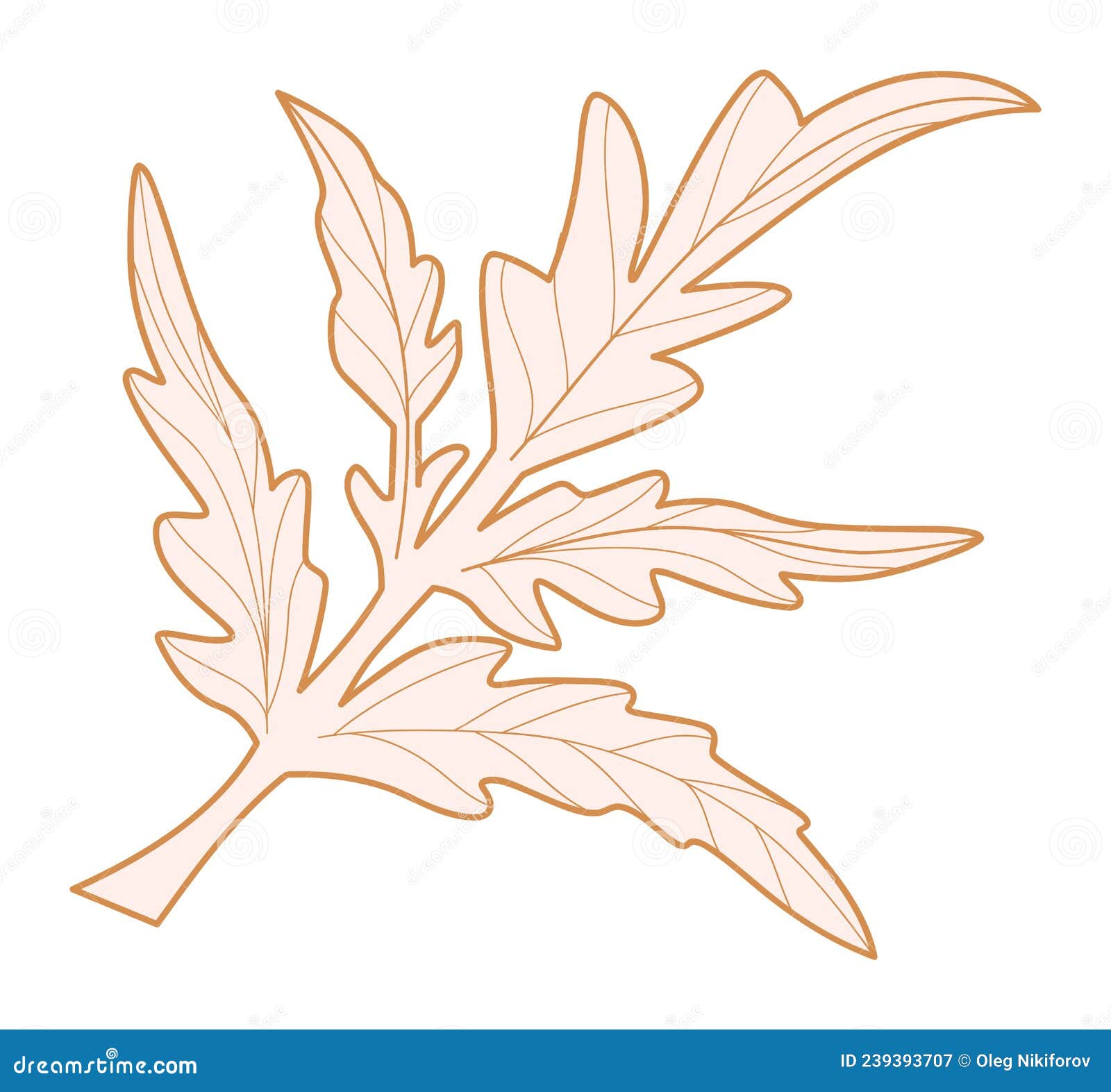 Poppy Leaf Silhouette. Plant Leaves Design Element Vector Illustration ...