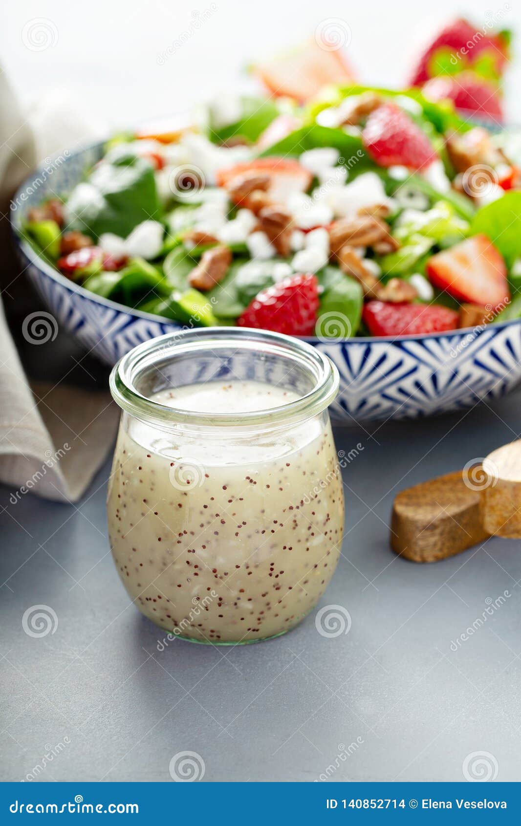 Poppy seed salad dressing stock photo. Image of fruit 140852714