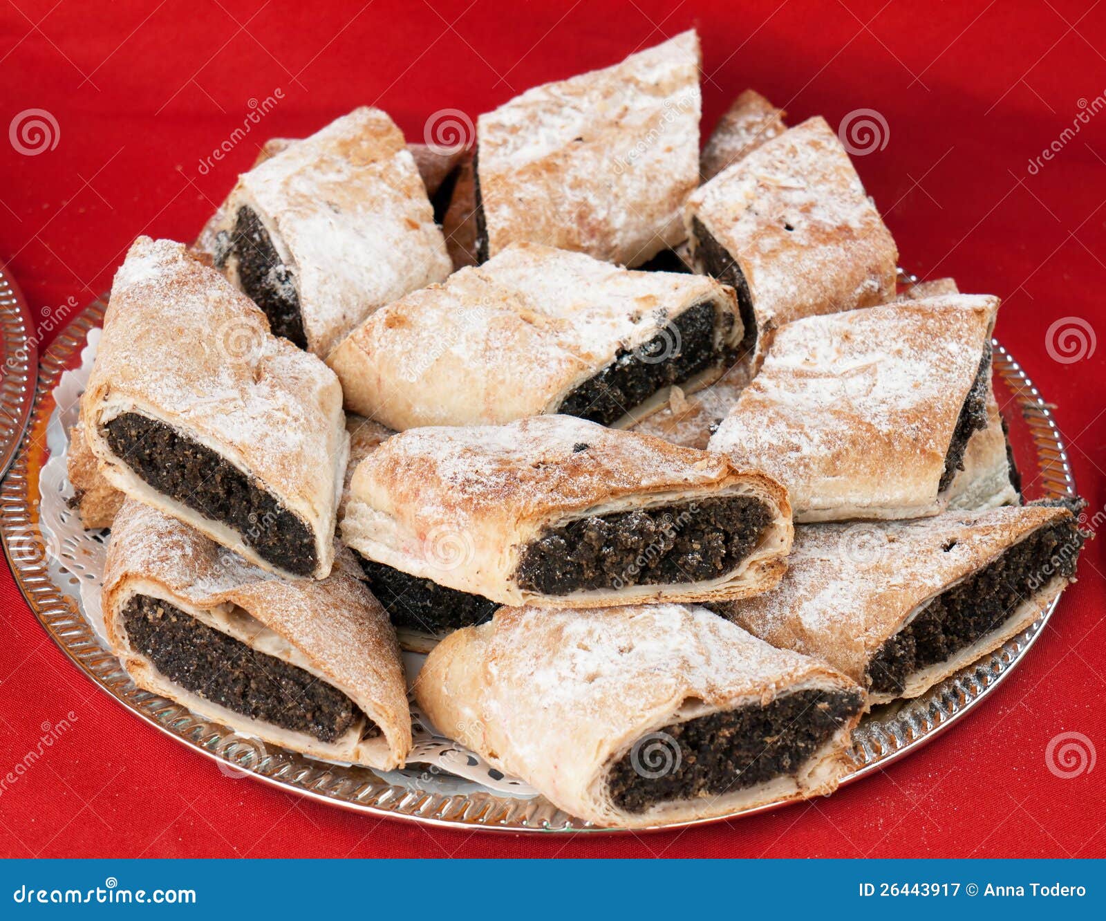 Poppy seed strudel stock image. Image of gastronomy, strudel 26443917