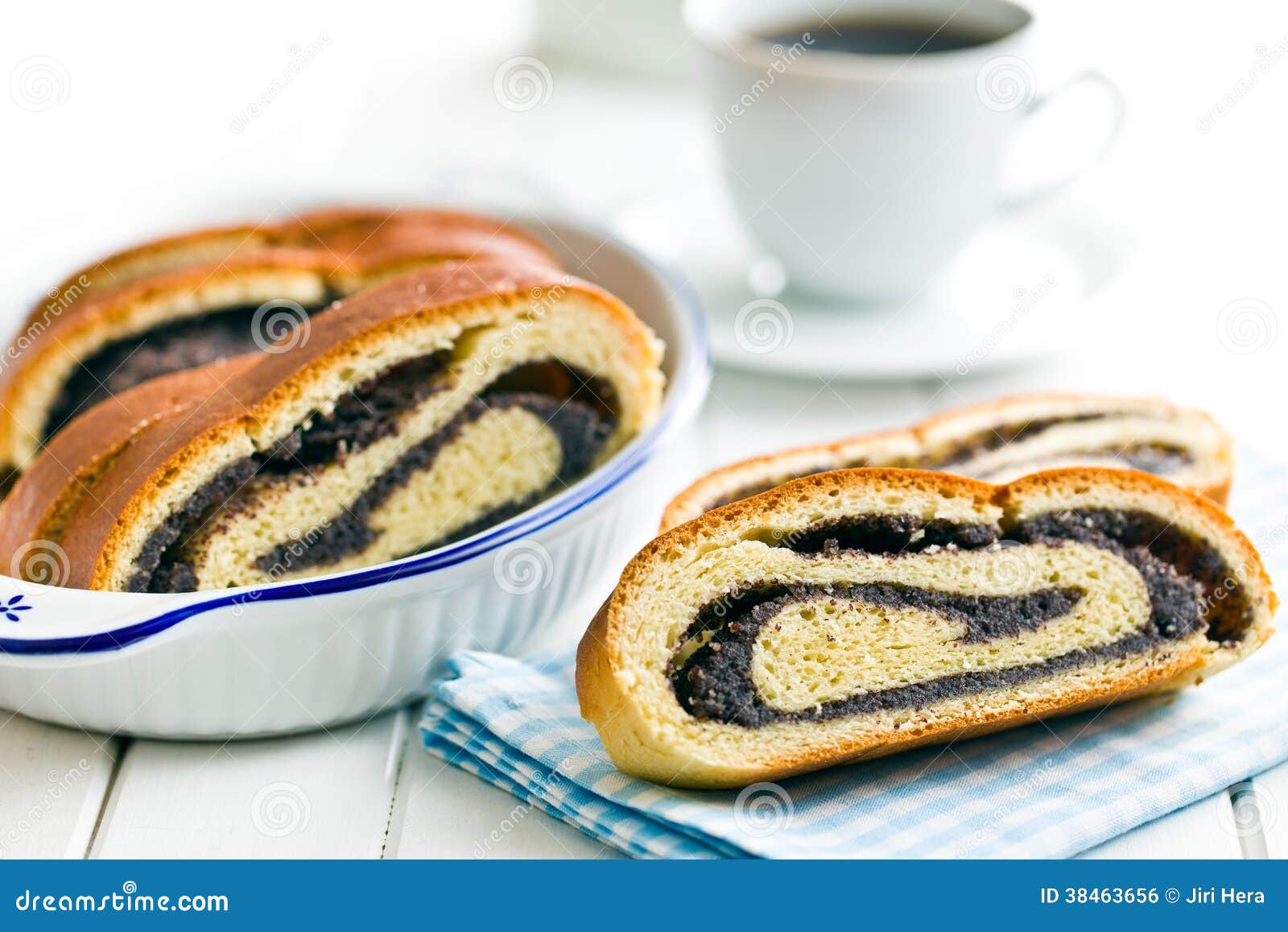 Poppy seed strudel stock photo. Image of bakery, pastry 38463656