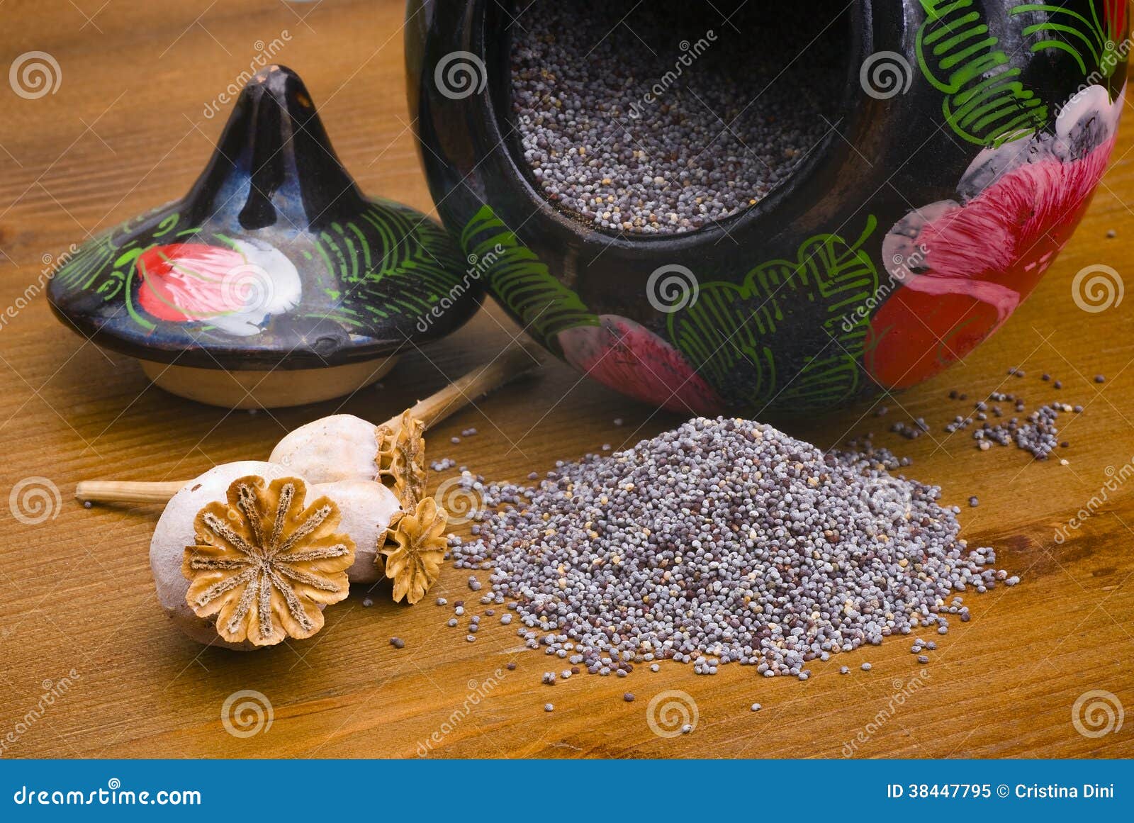 Poppy seeds and jar stock image. Image of ingredient 38447795