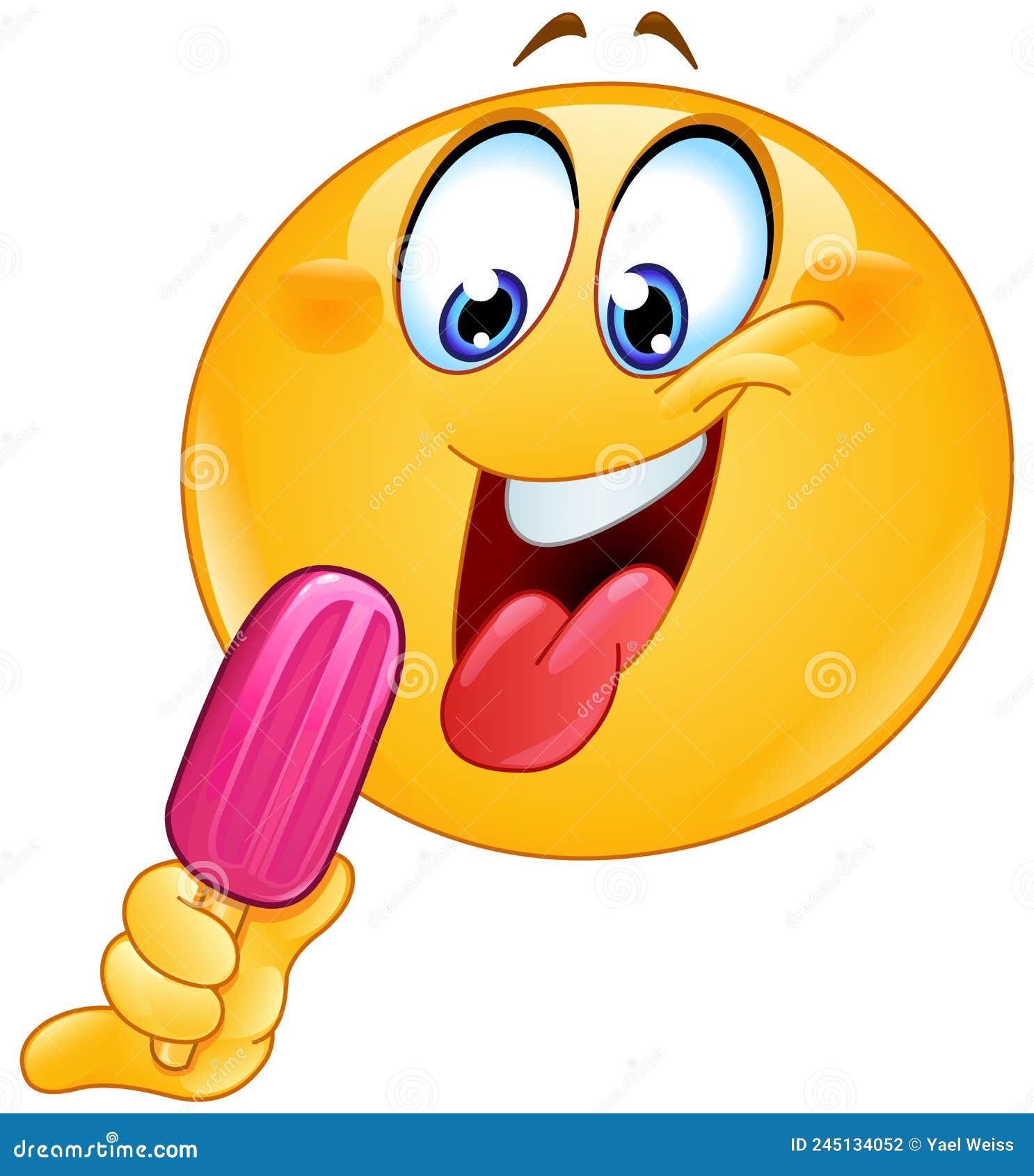 Popsicle Emoticon Vector Illustration 245134052