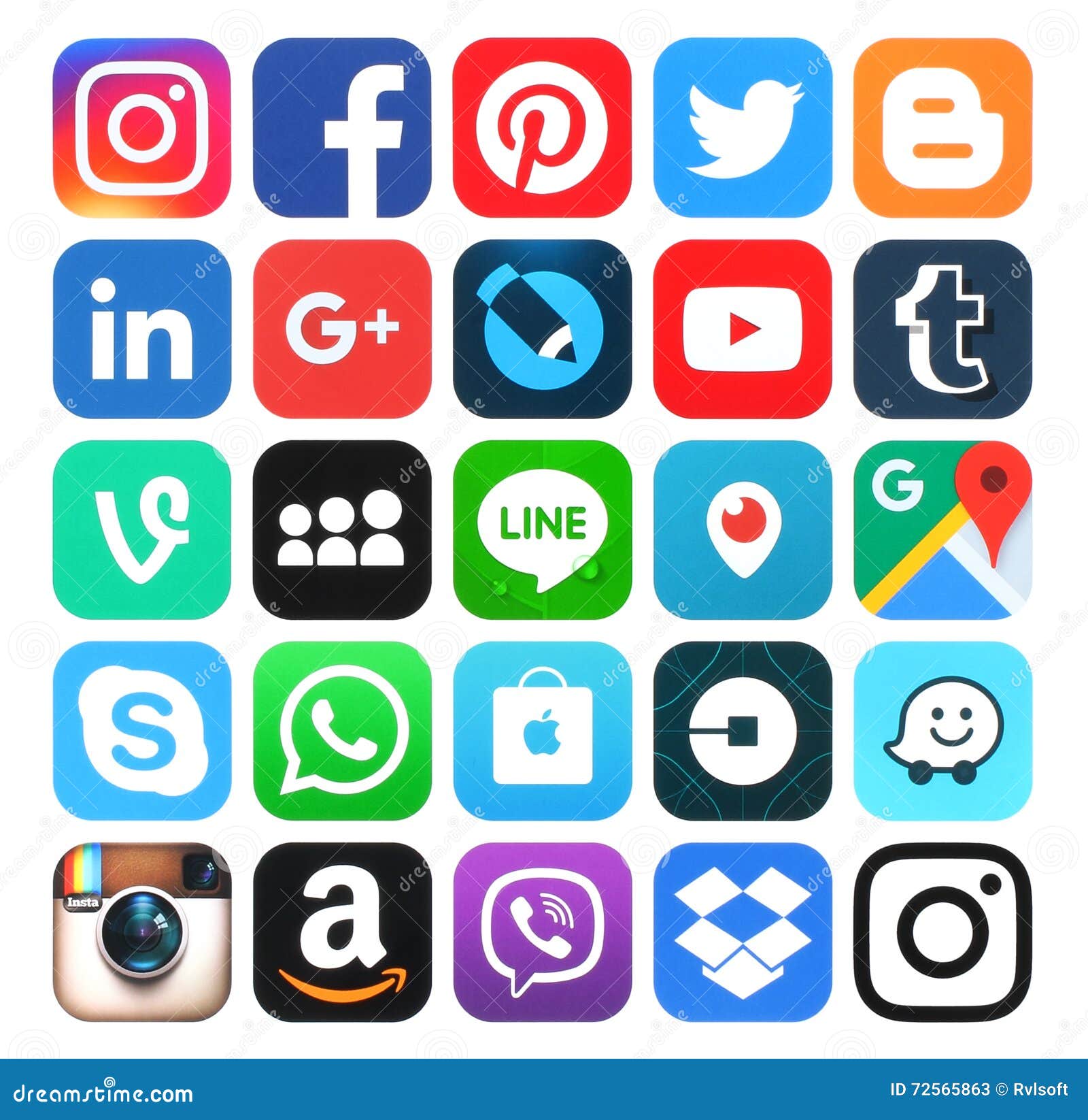 Populaire Sociale Media Pictogrammen Redactionele Stock Foto populaire-sociale-media-pictogrammen-redactionele-stock-foto