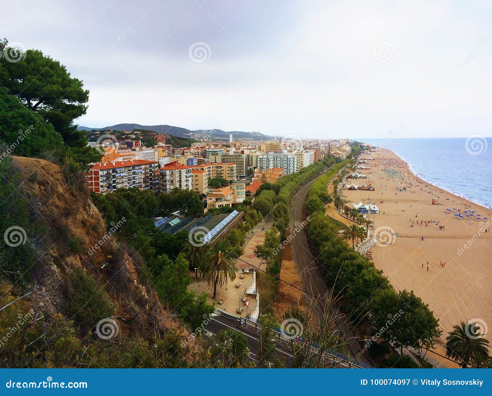 Popular Beaches of Catalonia. Spain Stock Image - Image of landmark ...