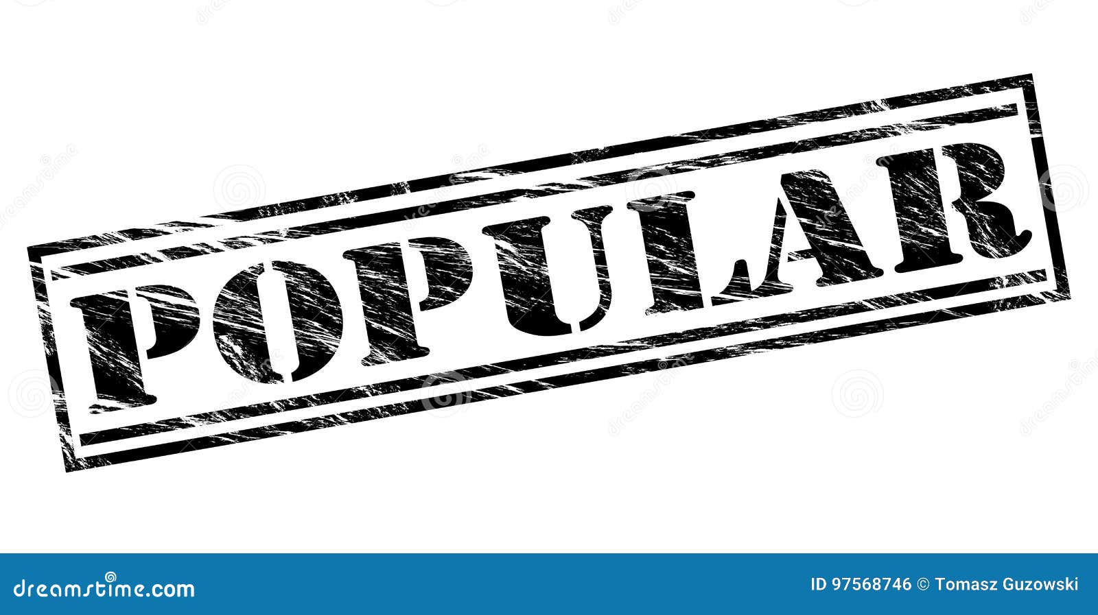 Popular black stamp stock illustration. Illustration of grunge 97568746