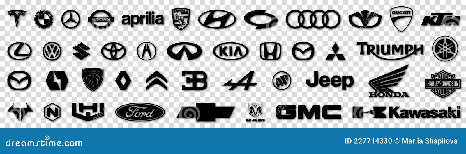 Popular Car and Motorcycle Brands Logos Editorial Image ...
