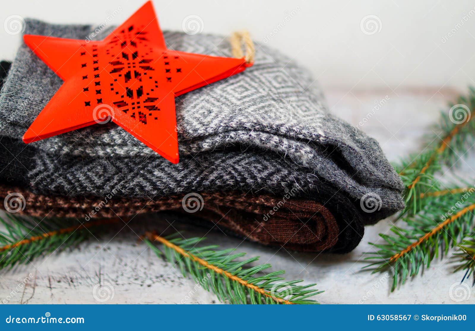 The Popular Christmas Gift for a Man - Wool Socks Stock Image - Image ...