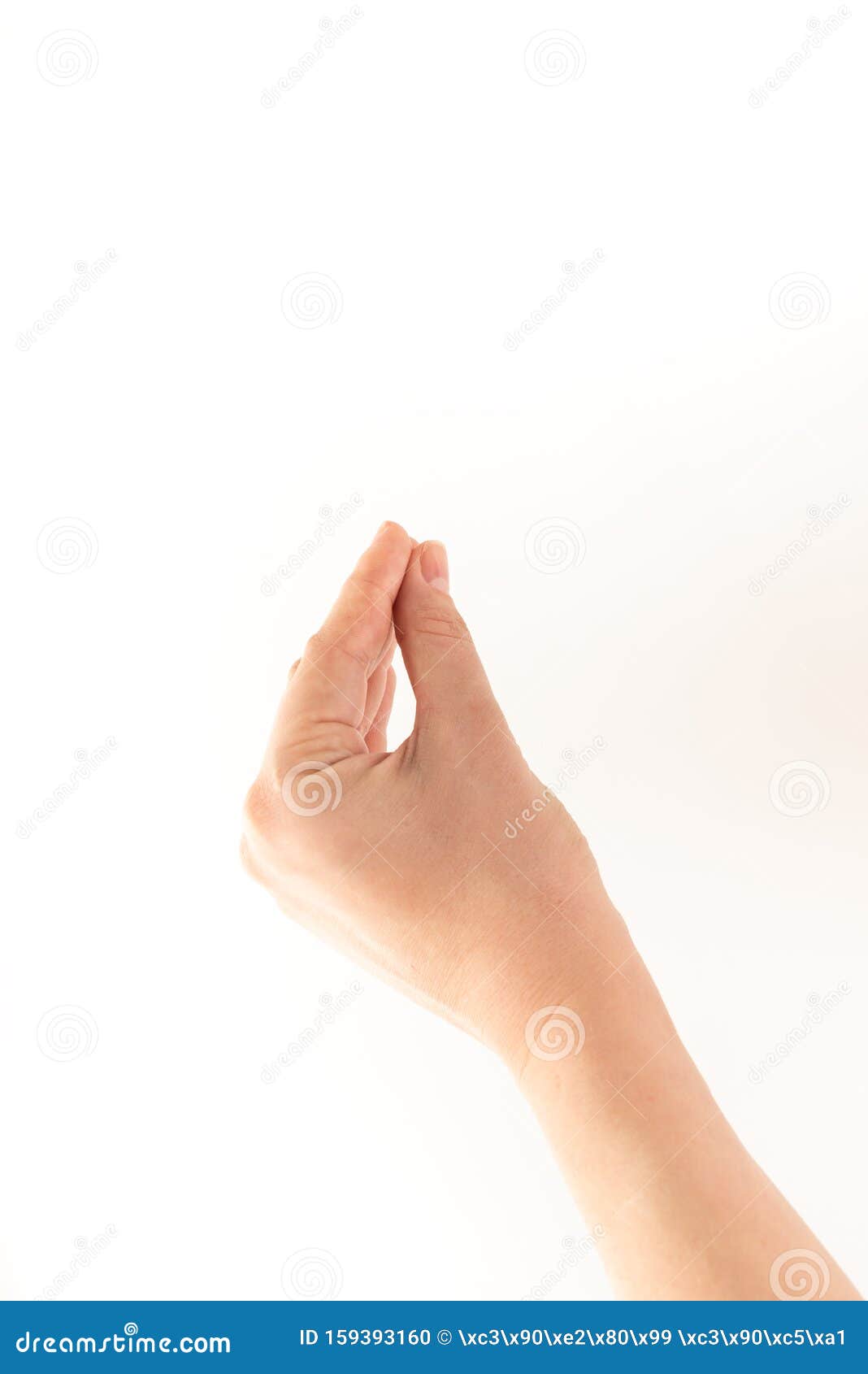 Popular Italian Hand Gesture On A White Background Stock Photo