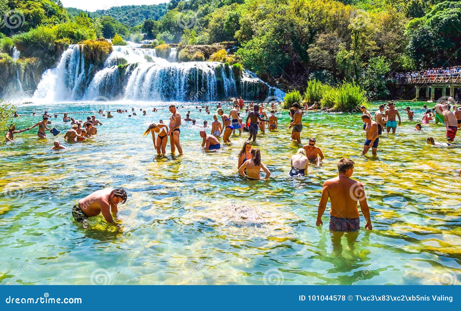 Popular Krka National Park With People Swimming In Croatia Editorial Stock Photo Image Of Nature Popular