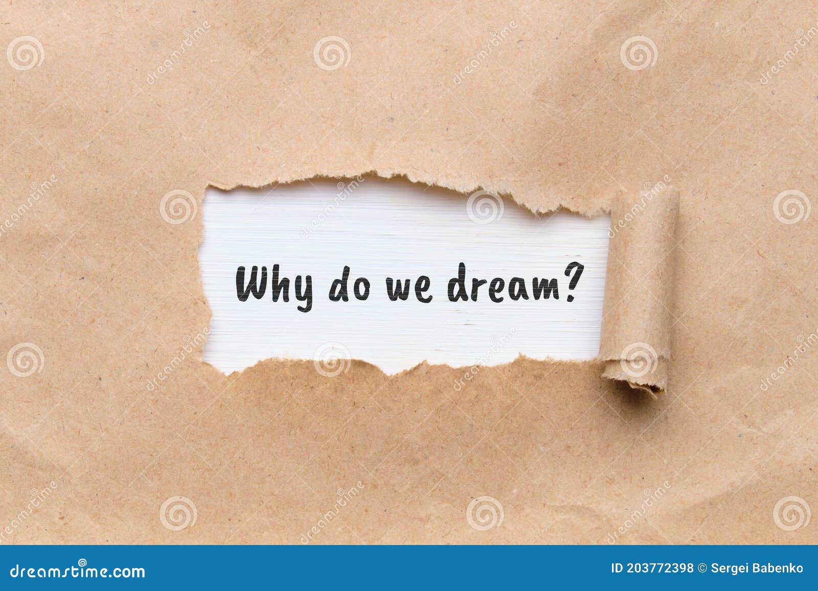 Popular Question in Psychology - Why Do we Dream Stock Photo - Image of