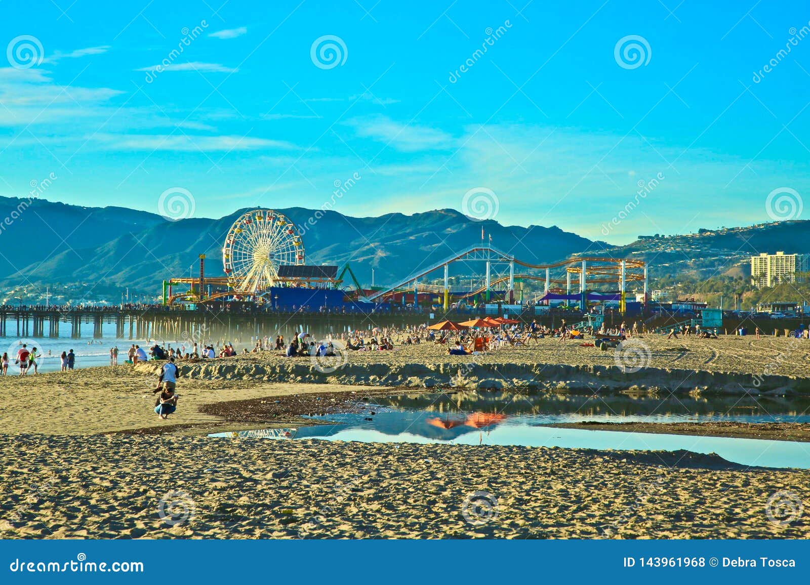 Santa Monica Pier Carnival Seaside Stock Photo Image Of