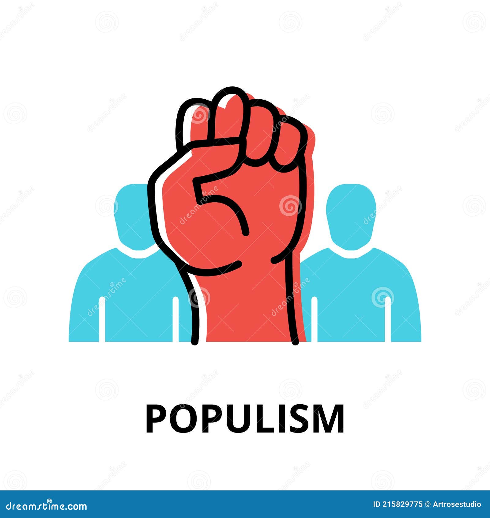 populism icon concept, politics collection