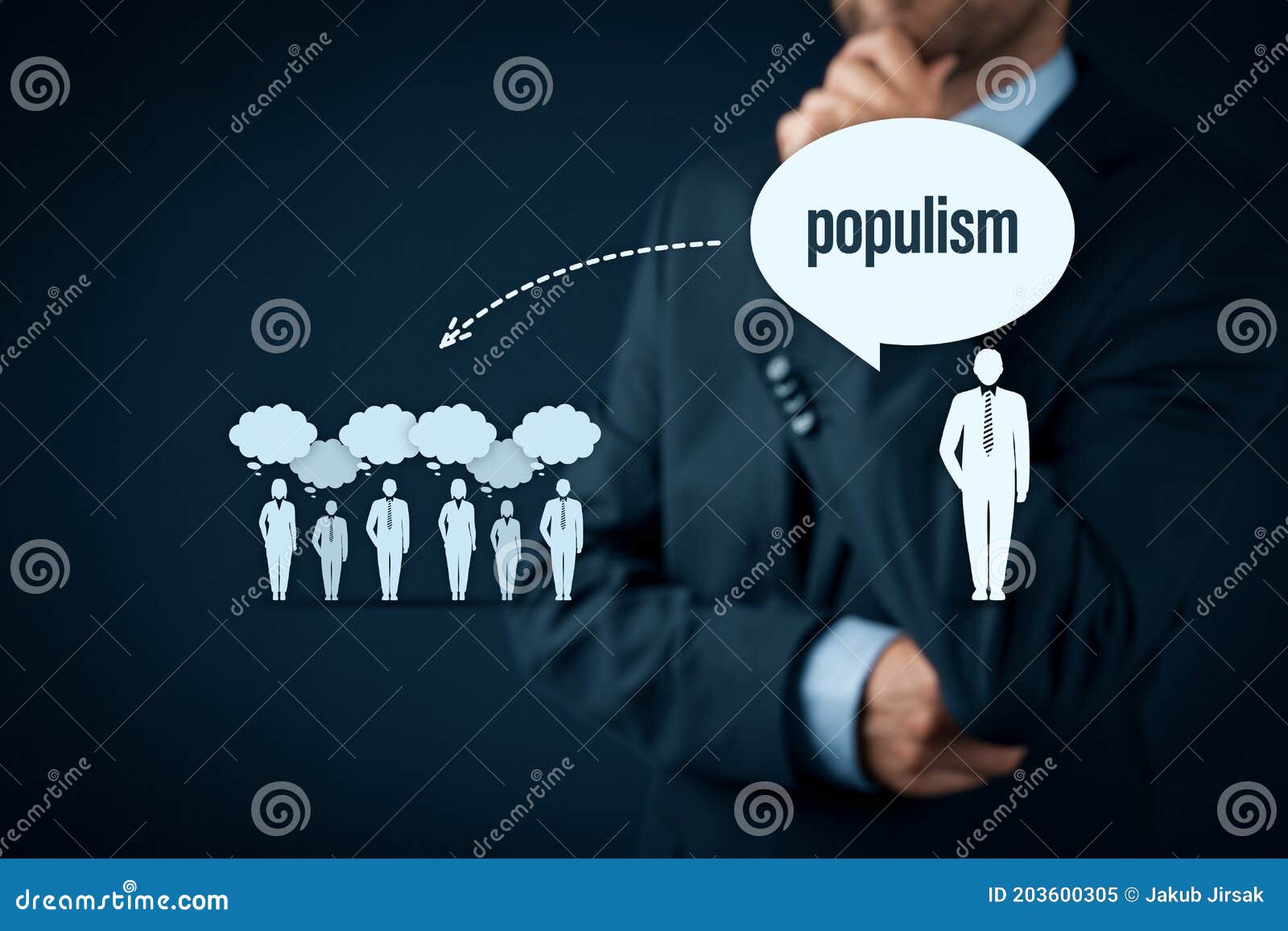 populism and political marketing impact concept