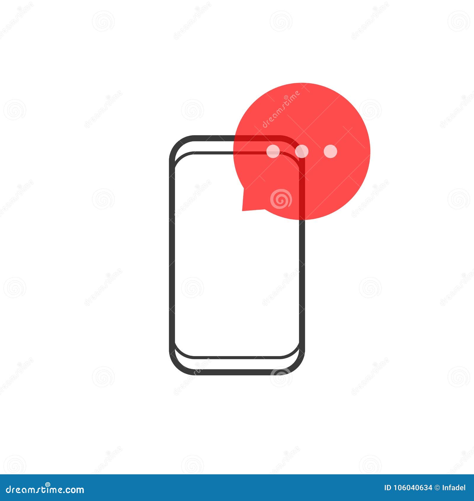 Popup Message Notification Like Chat or E-mail Stock Vector