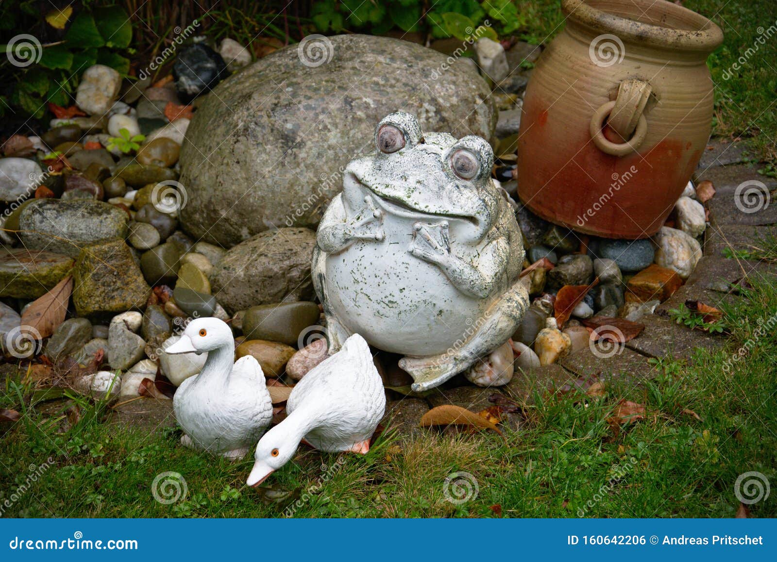 Porcelain Animals Garden Decoration Stock Photo Image Of