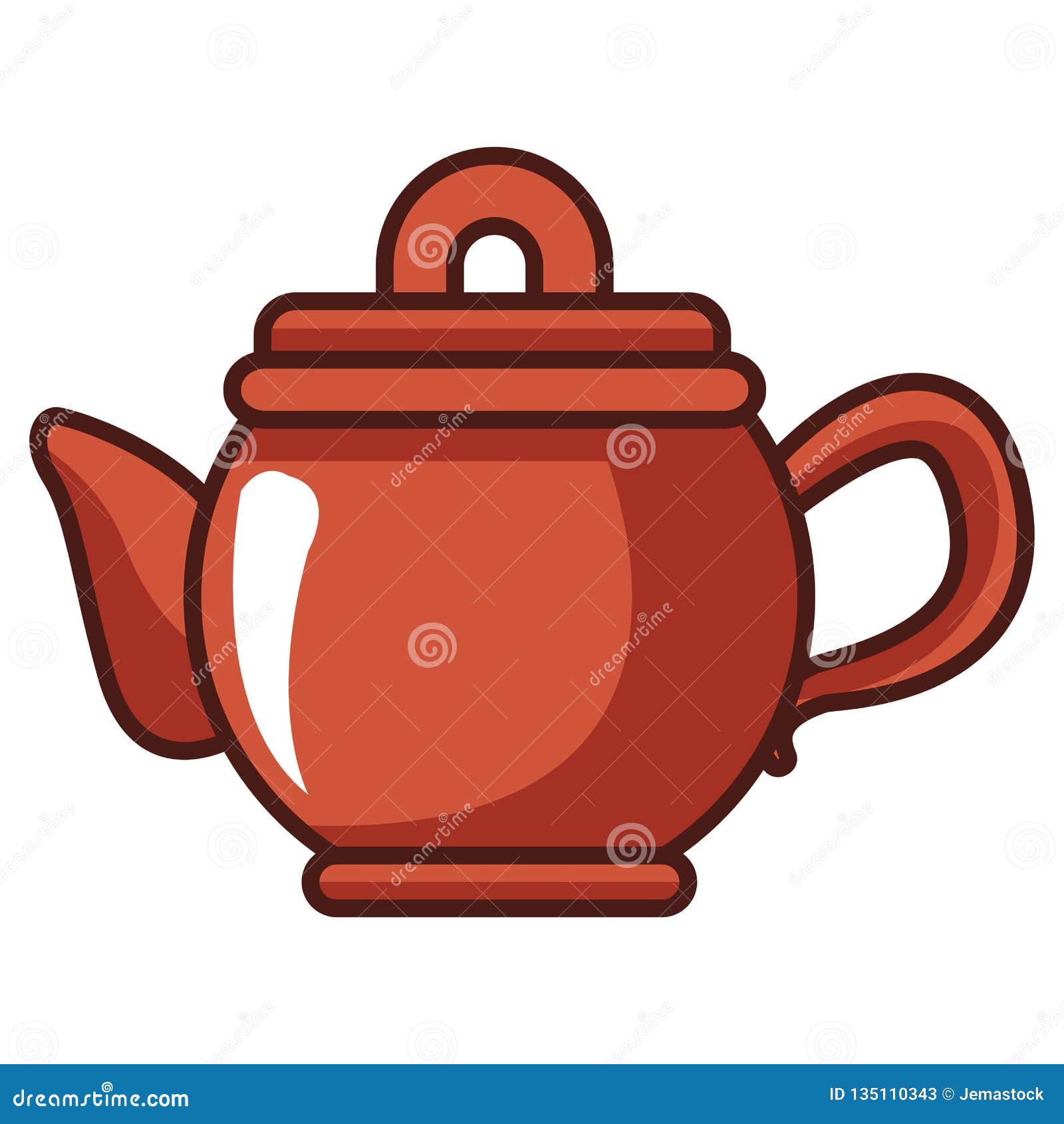 Porcelain teapot isolated stock vector. Illustration of restaurant
