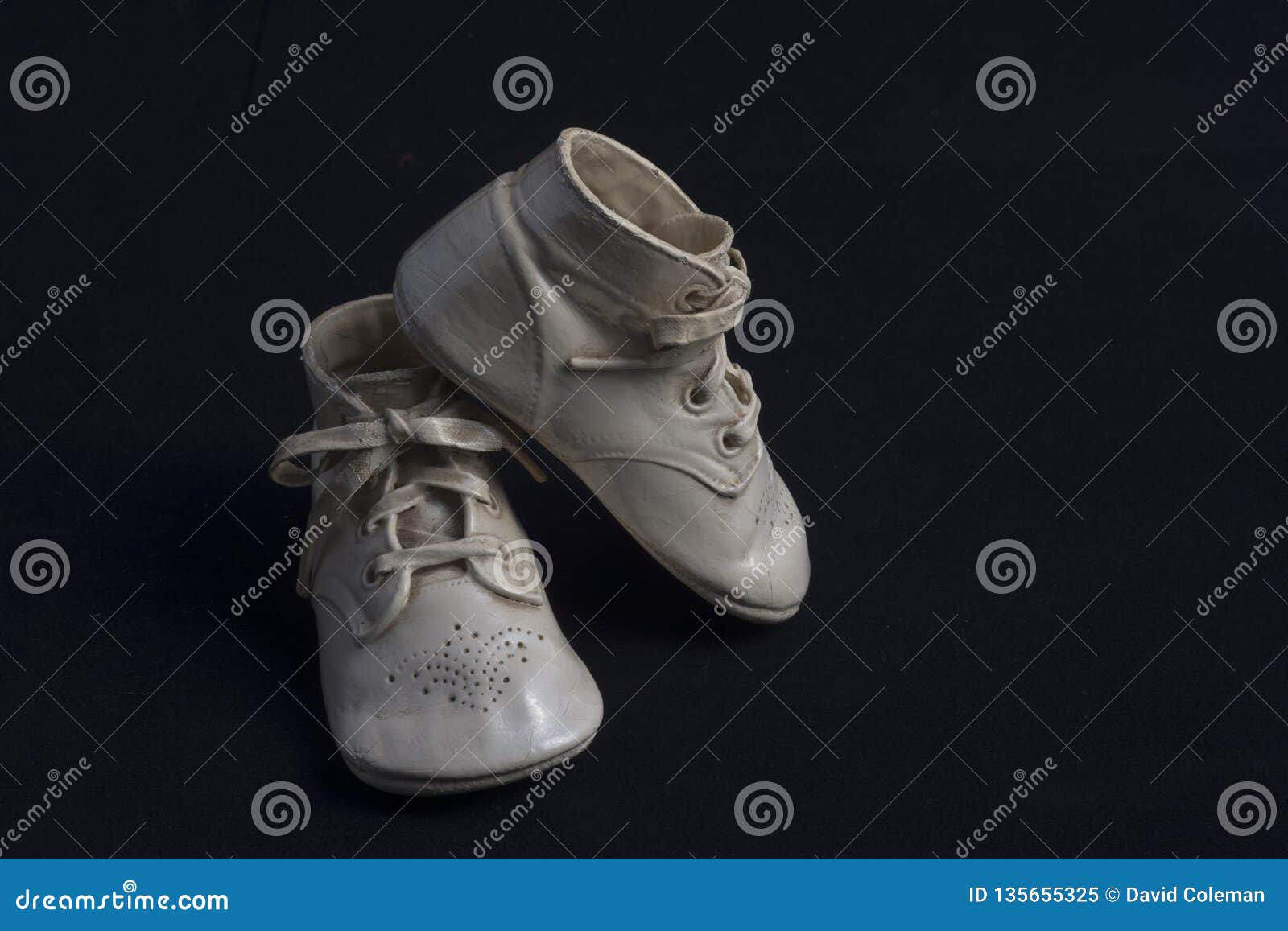 porcelainized baby shoes