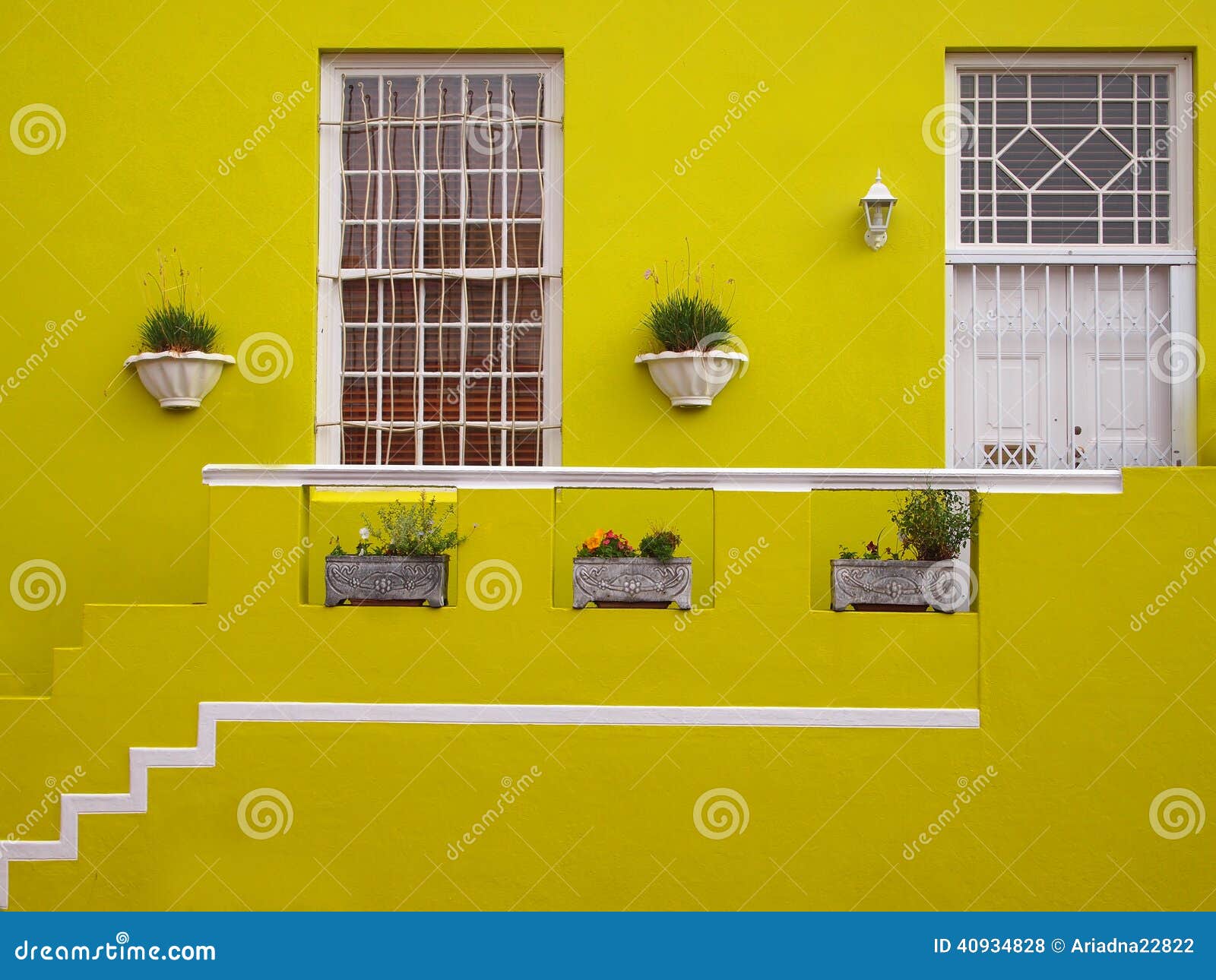 Porch. the Front Facade of the House Stock Photo - Image of mustard,  construction: 40934828