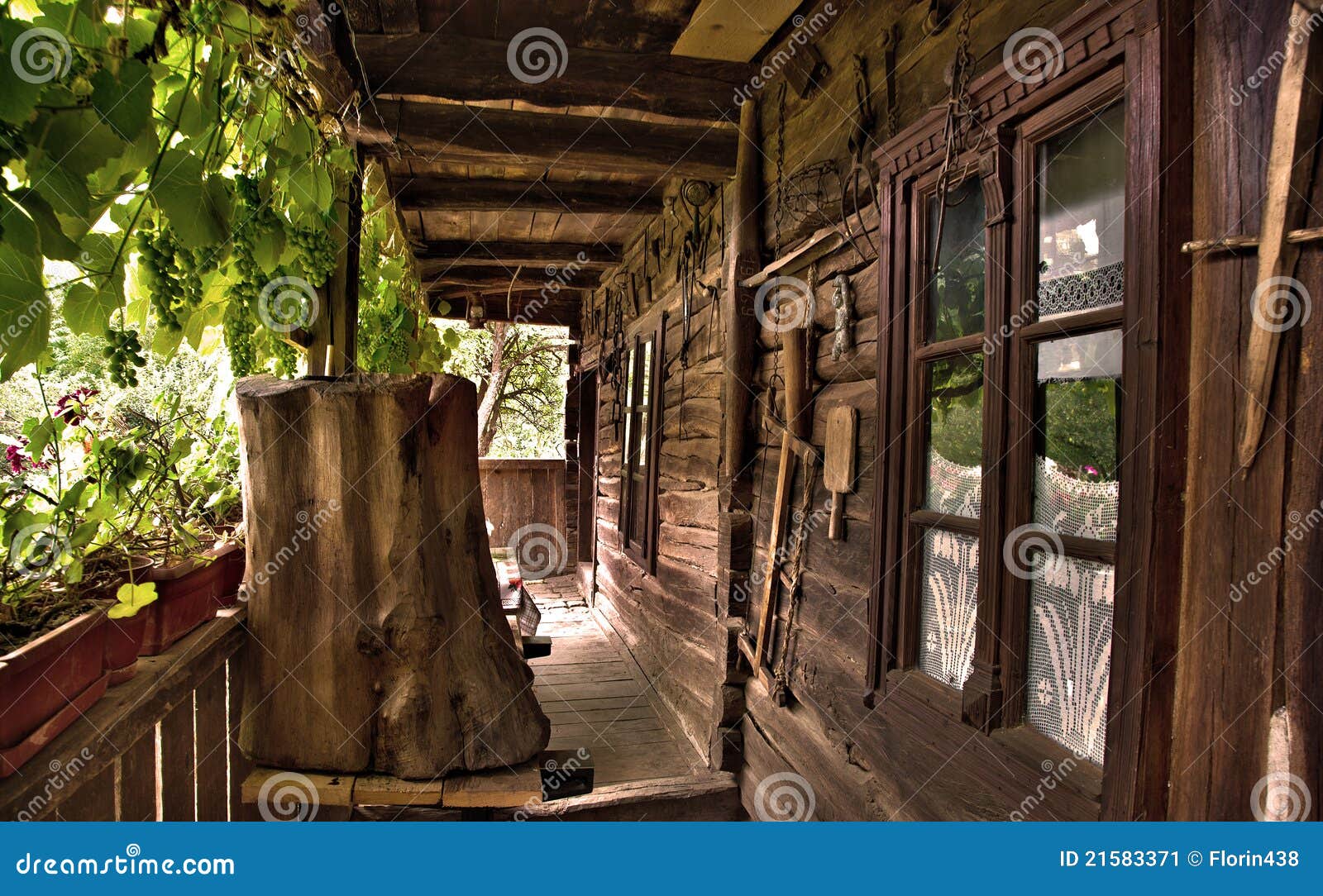 Porch of a House in the Village Stock Image Image of romanian, canopy