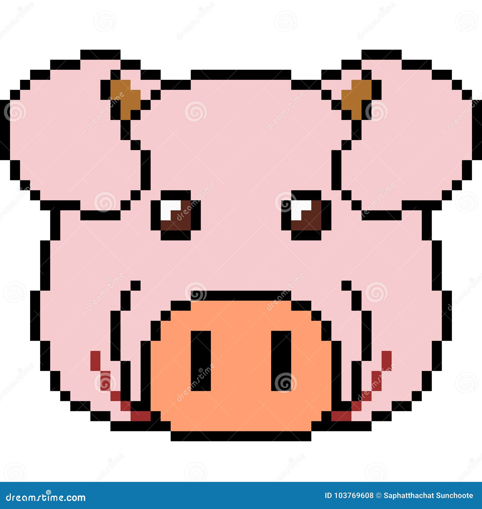 pixel arte ilustração porco. pixelizada porco. Fazenda celeiro porco animal  ícone pixelizada para a pixel arte jogos e ícone para local na rede Internet  e vídeo jogo. velho escola retrô. 26512831 Vetor