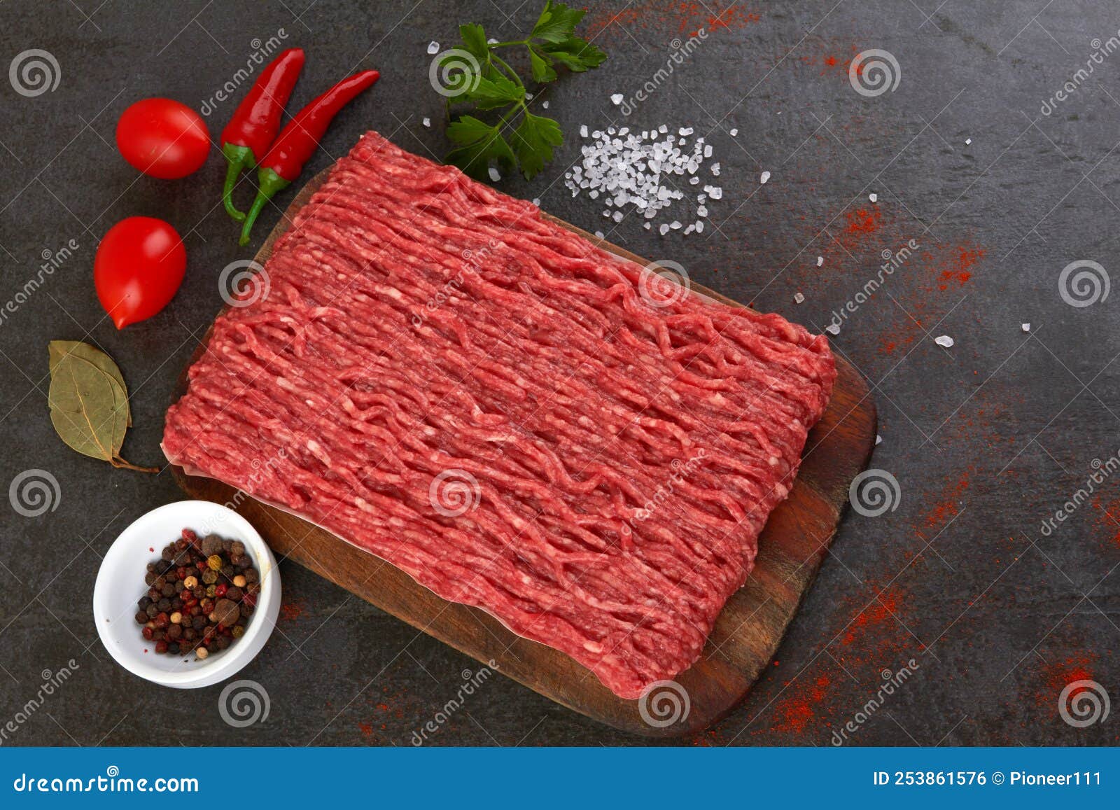 Pork and beef minced meat stock photo. Image of fresh 253861576