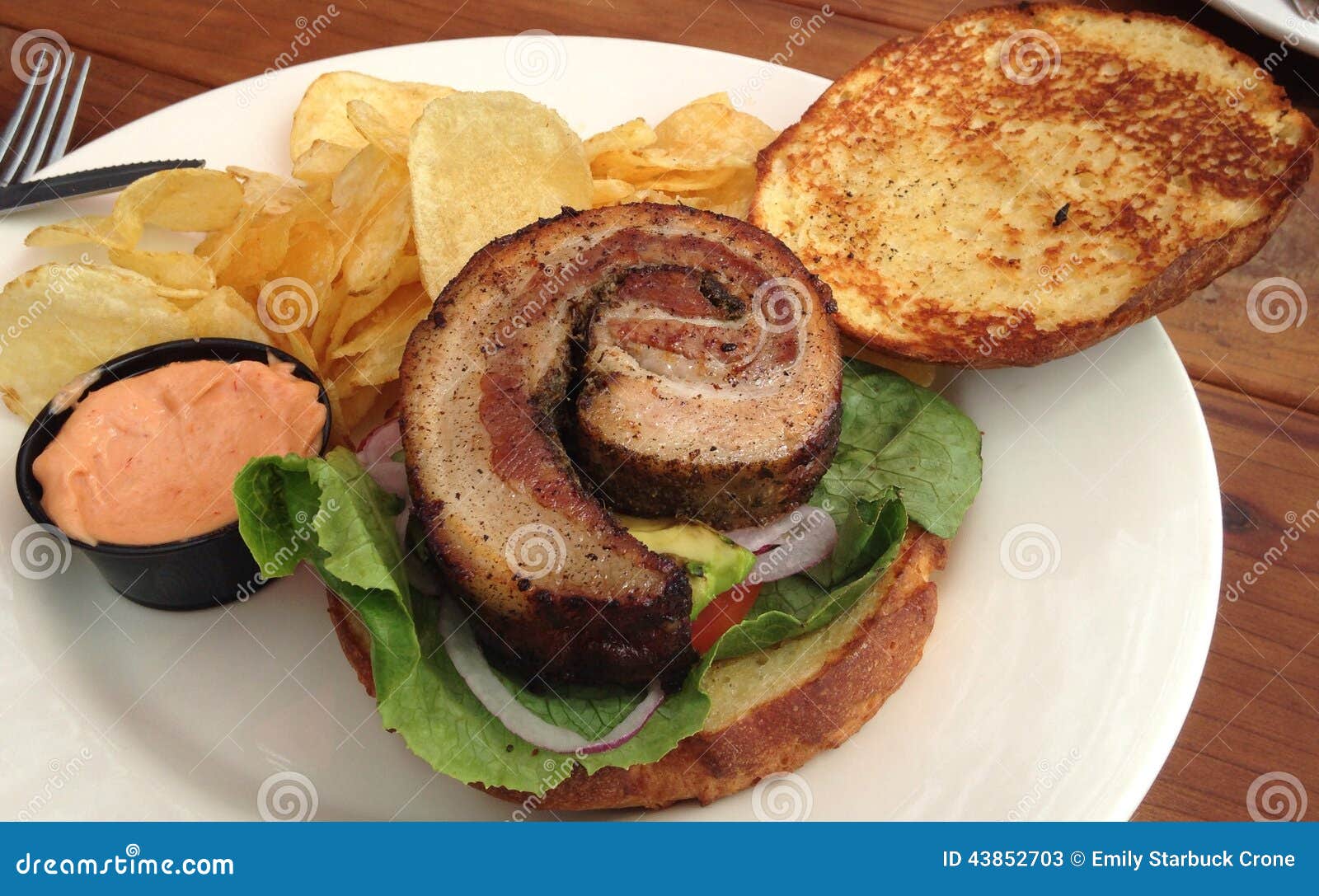 Pork belly sandwich stock image. Image of bacon, sandwich 43852703