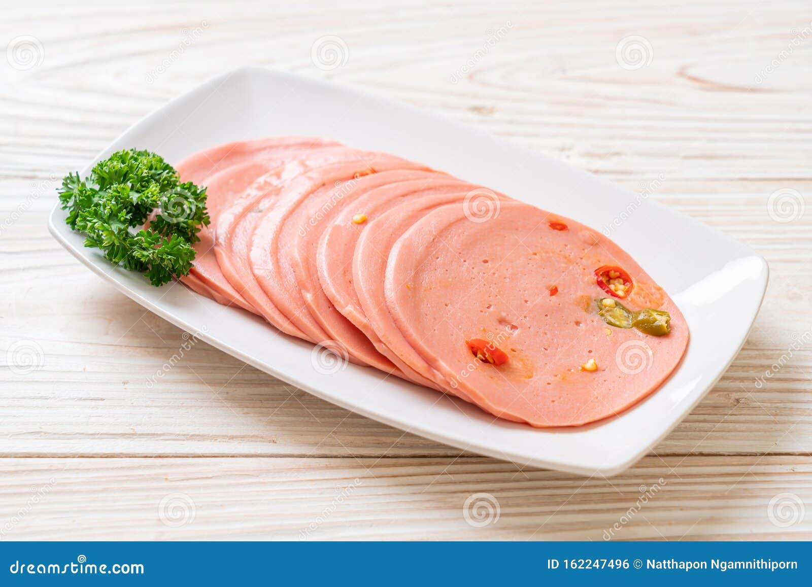 Pork bologna with chilli stock photo. Image of protein 162247496