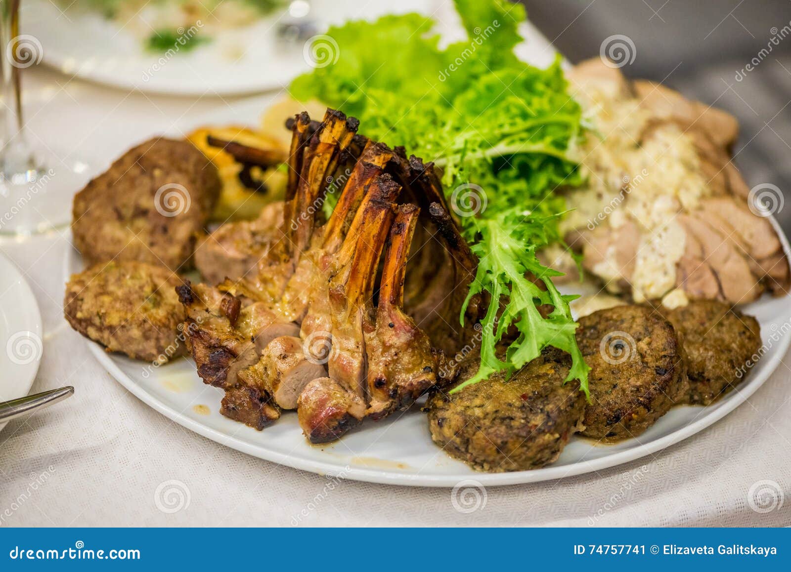 Pork Chops, Meat Patties and Cold Cuts Stock Image Image of cooked