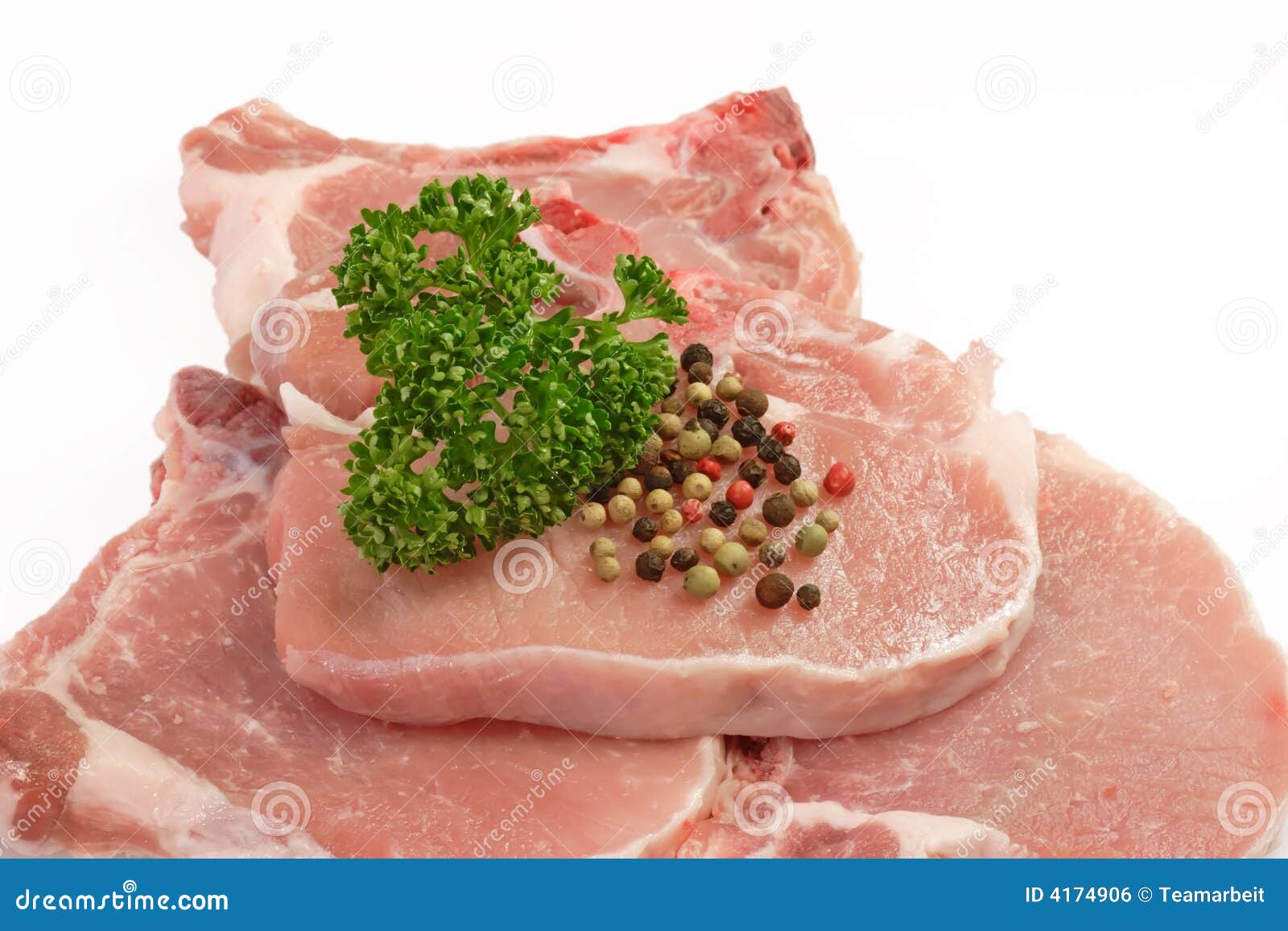Pork Chops with Parsley stock photo. Image of chops, juicy 4174906