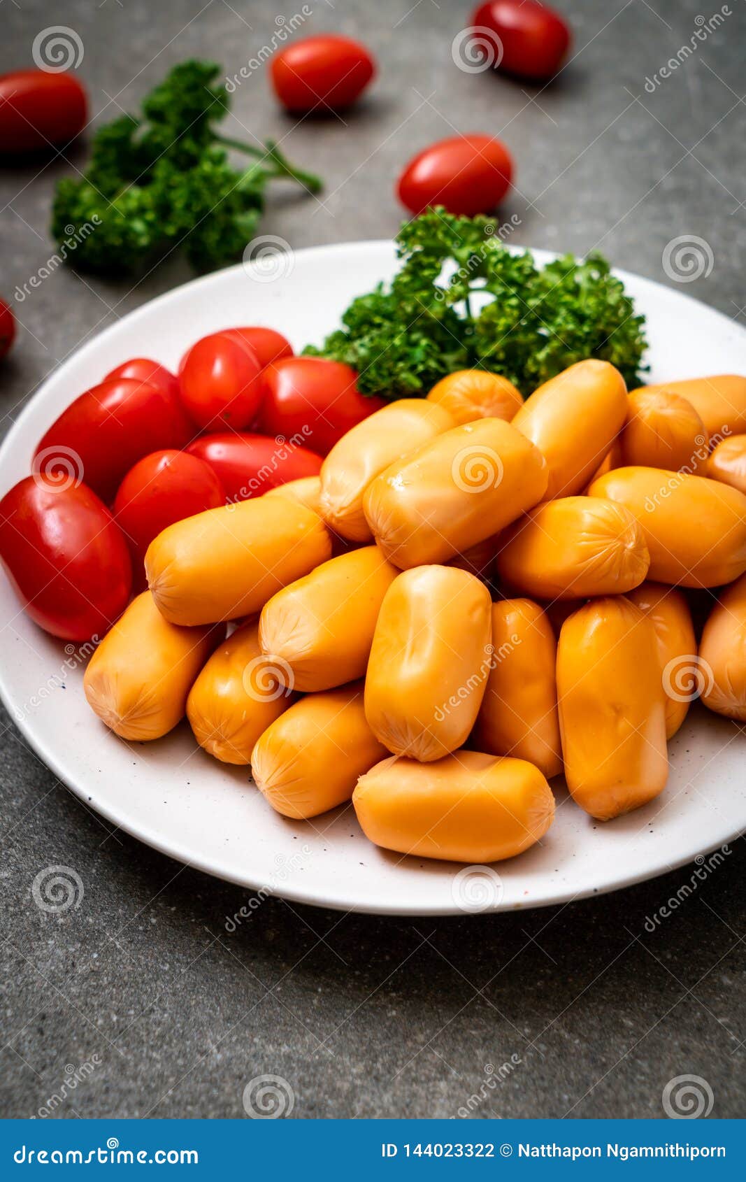 Pork cocktail sausage stock photo. Image of traditional 144023322