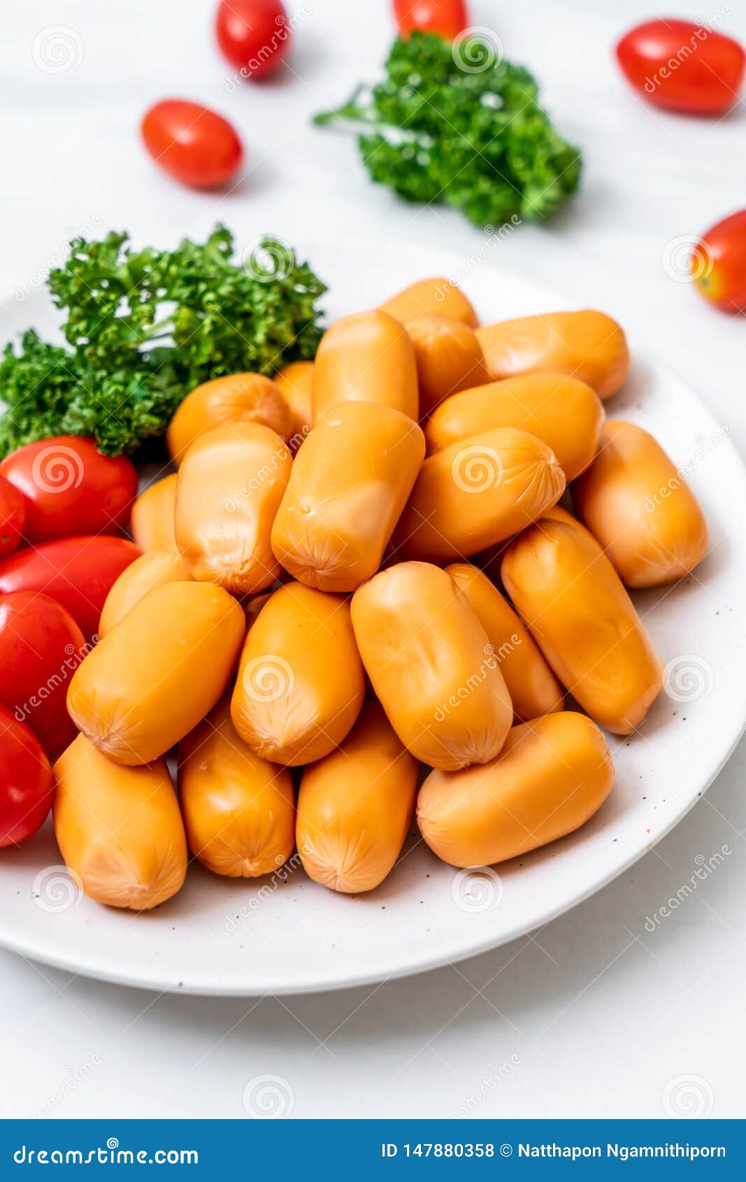 Pork cocktail sausage stock photo. Image of beef, delicious 147880358