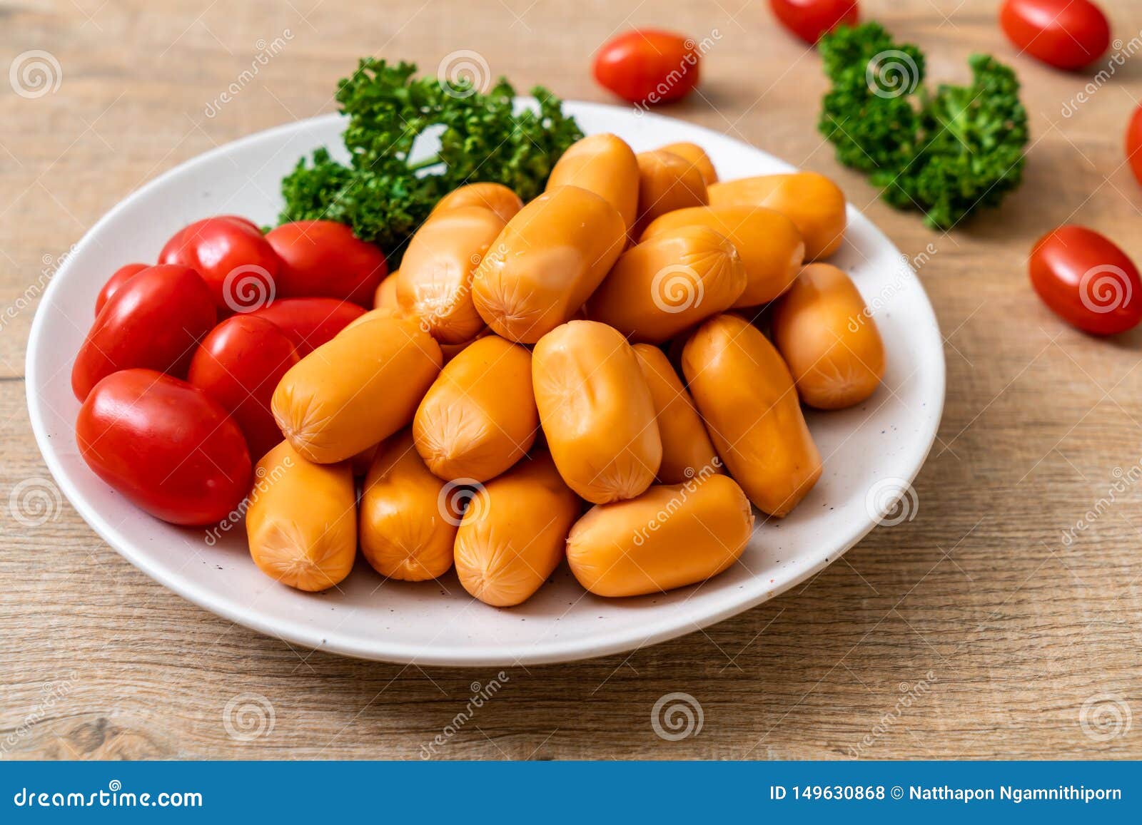 Pork cocktail sausage stock photo. Image of party, meat 149630868