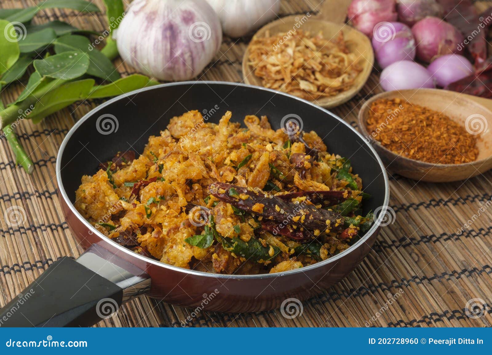 Pork Crackling Chili Paste, Thai Style Chili Dip Stock Photo Image of