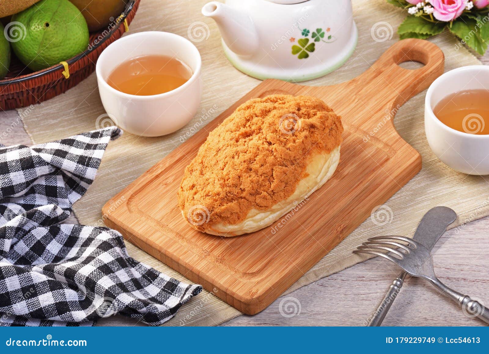 Pork floss bread stock image. Image of fresh, dried 179229749