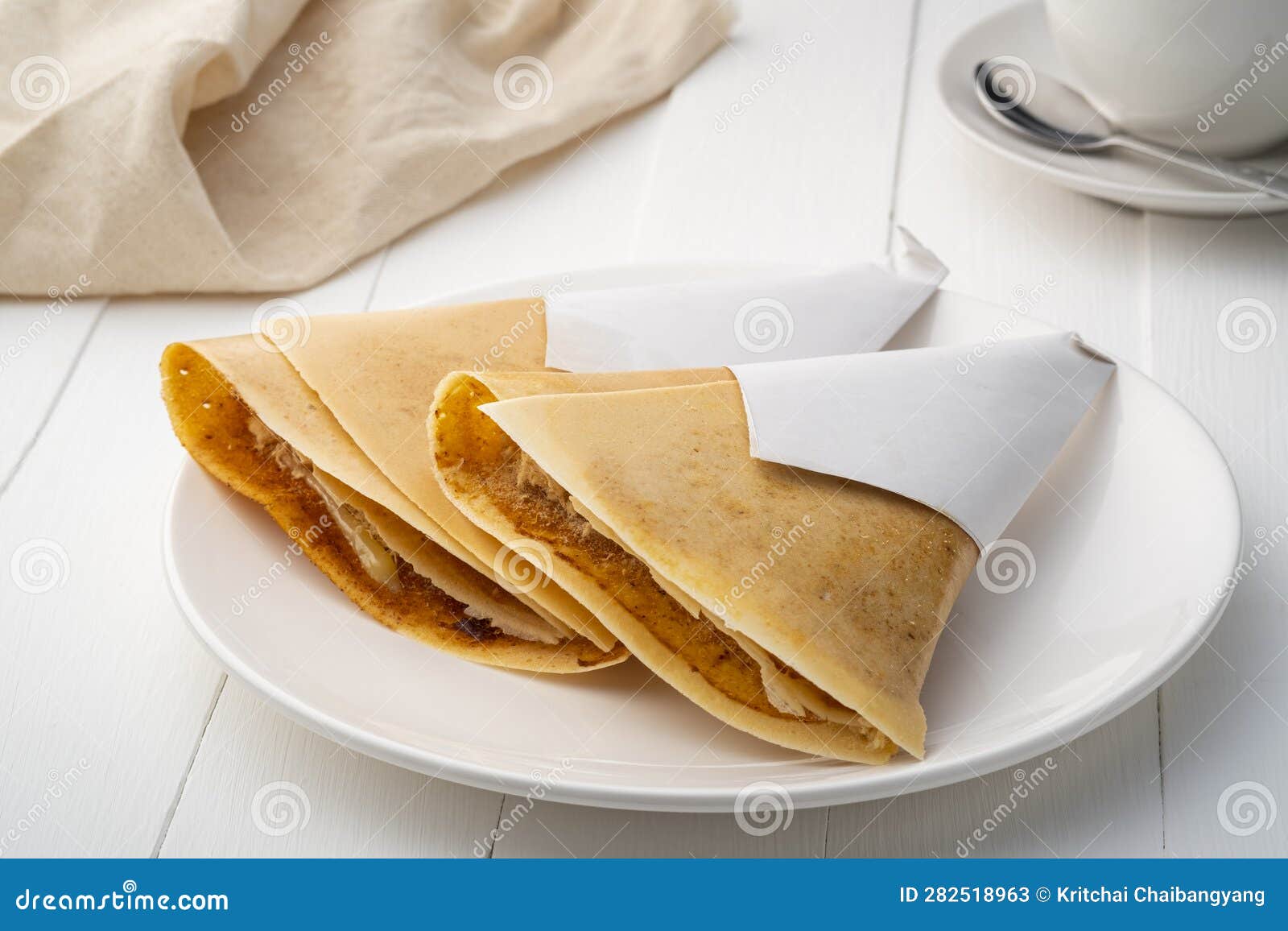 Pork Floss and Thai Chilli Jam Crepe Stock Image Image of shredded