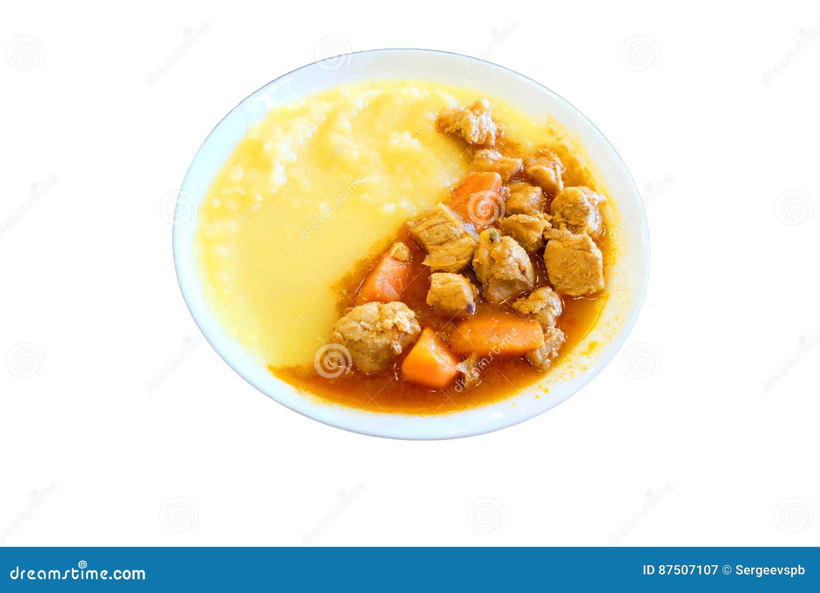 Pork Goulash with Mashed Potatoes Stock Image Image of roasted