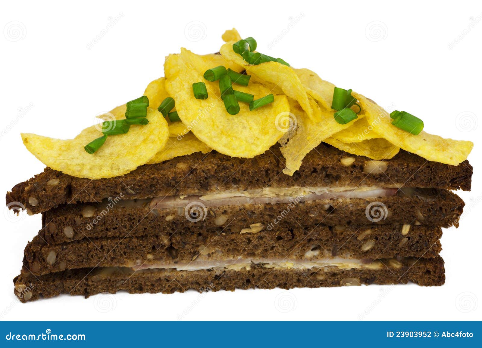 Pork Ham Sandwich with Crisps Stock Photo Image of breakfast, beef