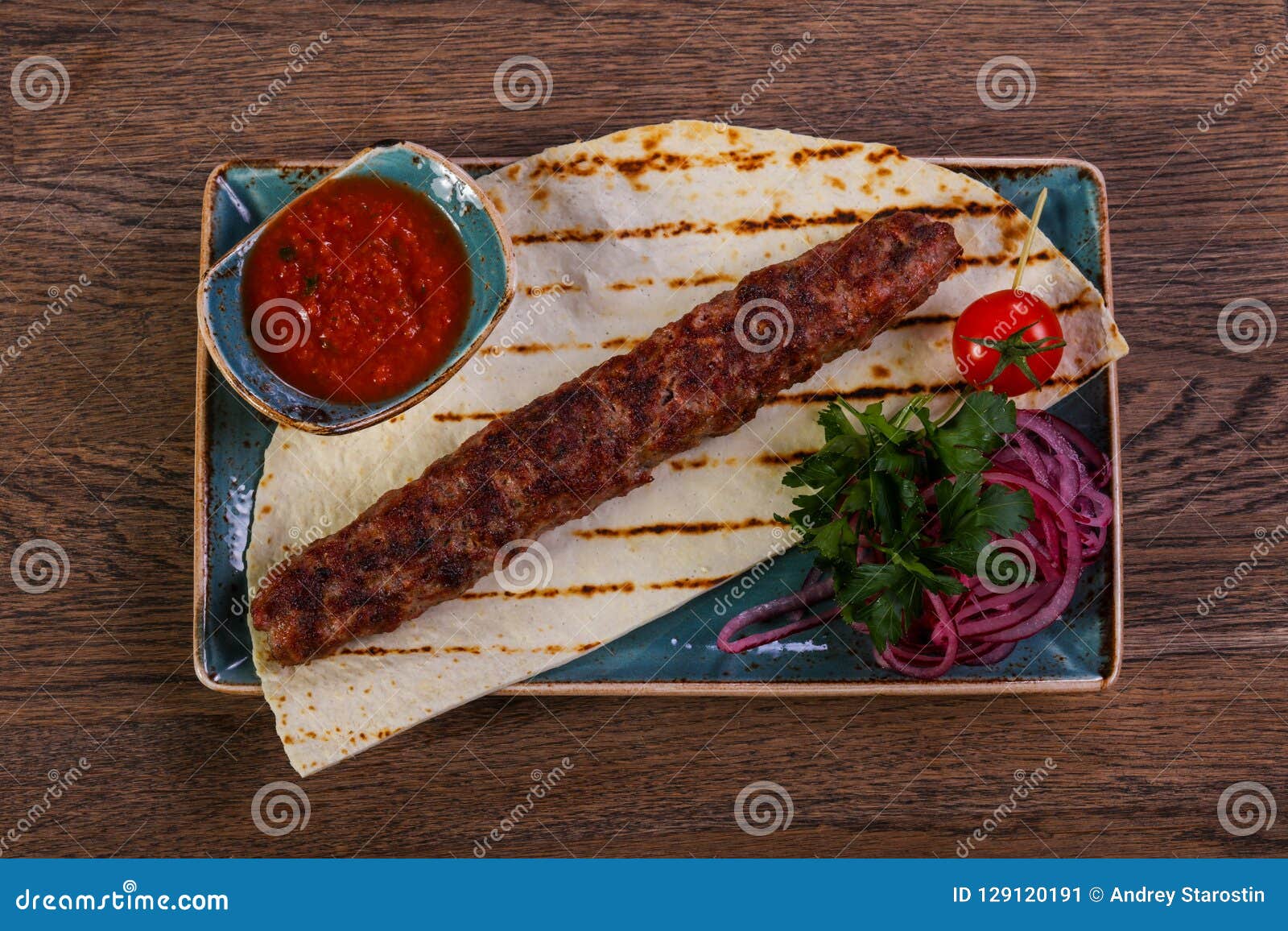Pork kebab meat stock image. Image of lunch, barbecue 129120191