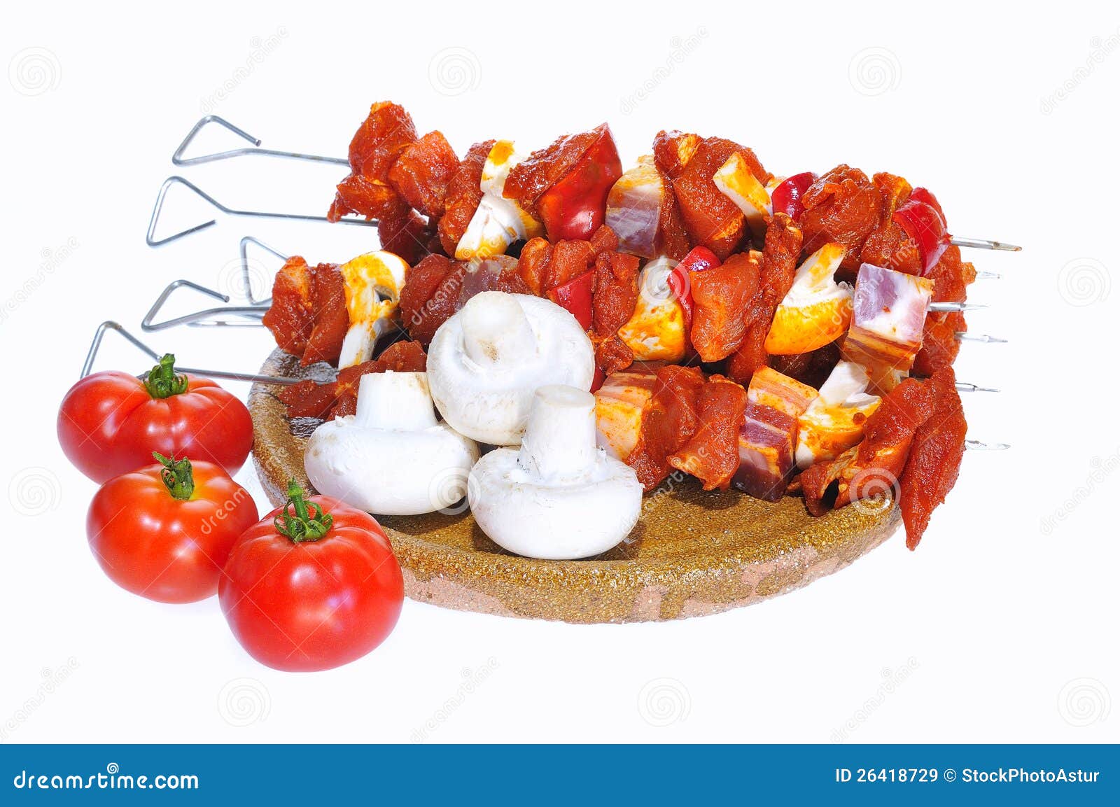 Pork kebabs. stock image. Image of healthy, meal, restaurant 26418729