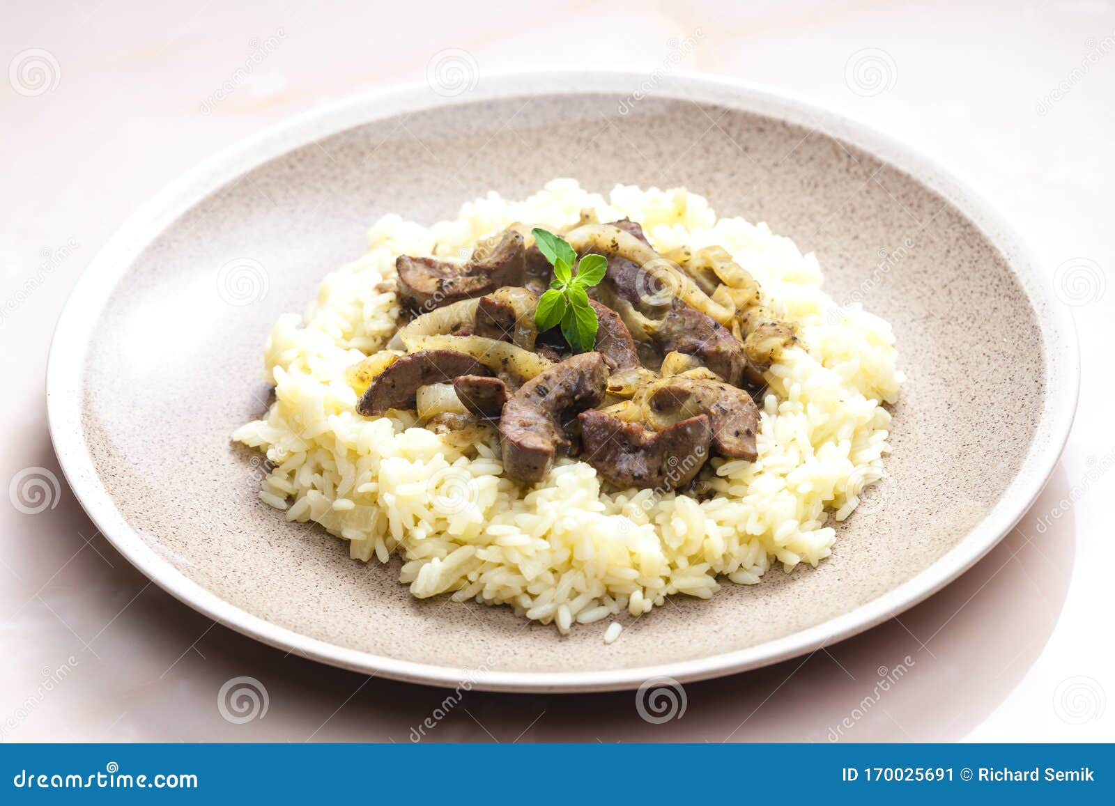 Pork kidney with rice stock image. Image of dish, interiors 170025691
