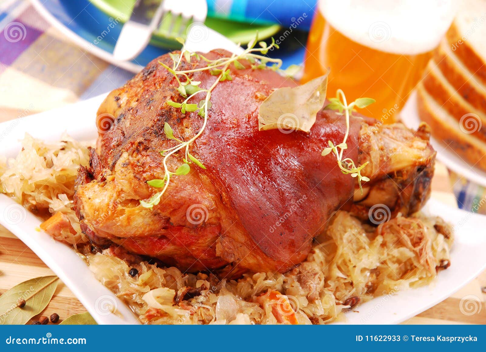 Pork Knuckle Baked with Beer Stock Image Image of cholesterol, bake