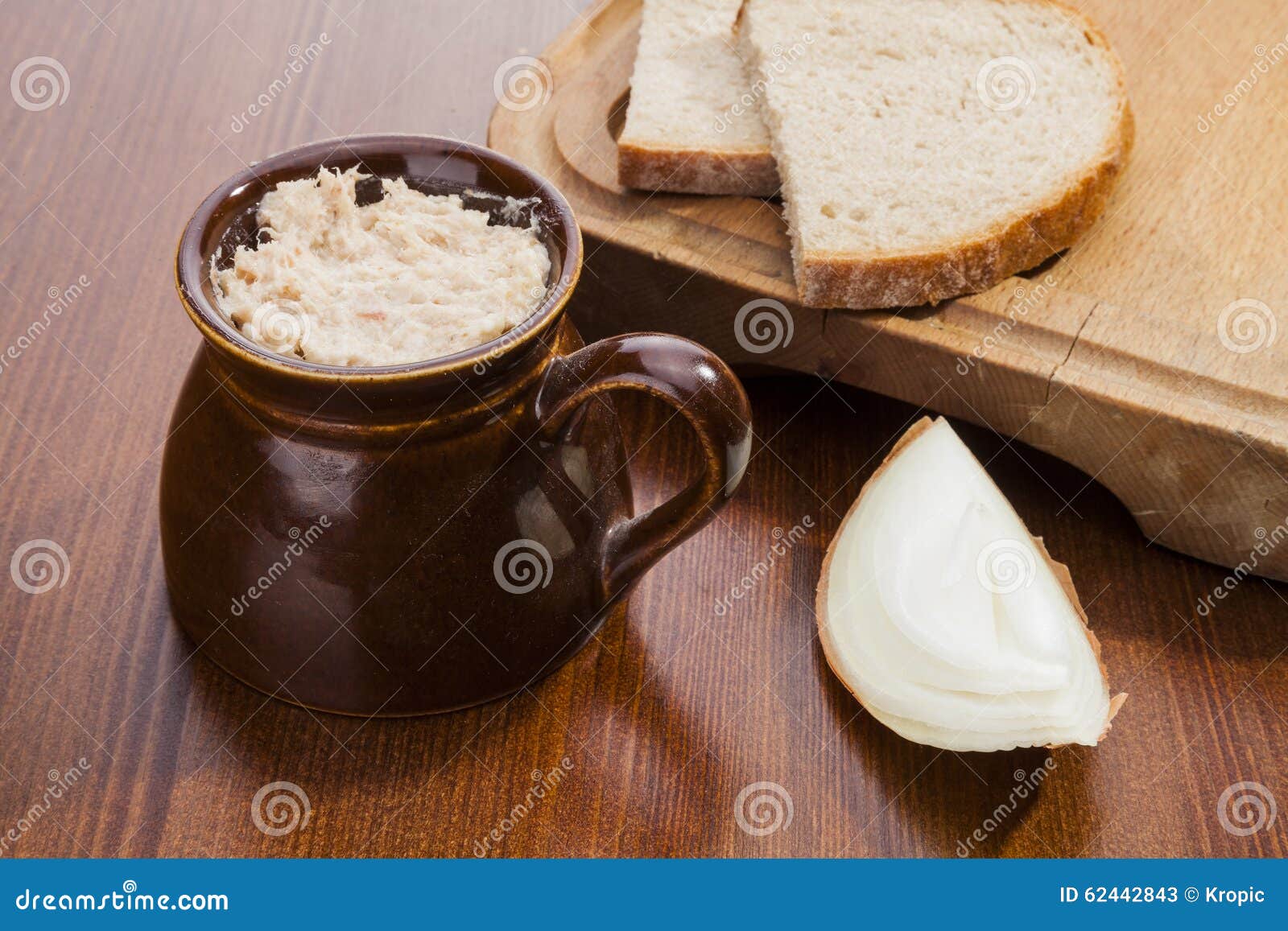 Pork Lard in the Pot and Dark Bread Stock Image Image of salty, knife