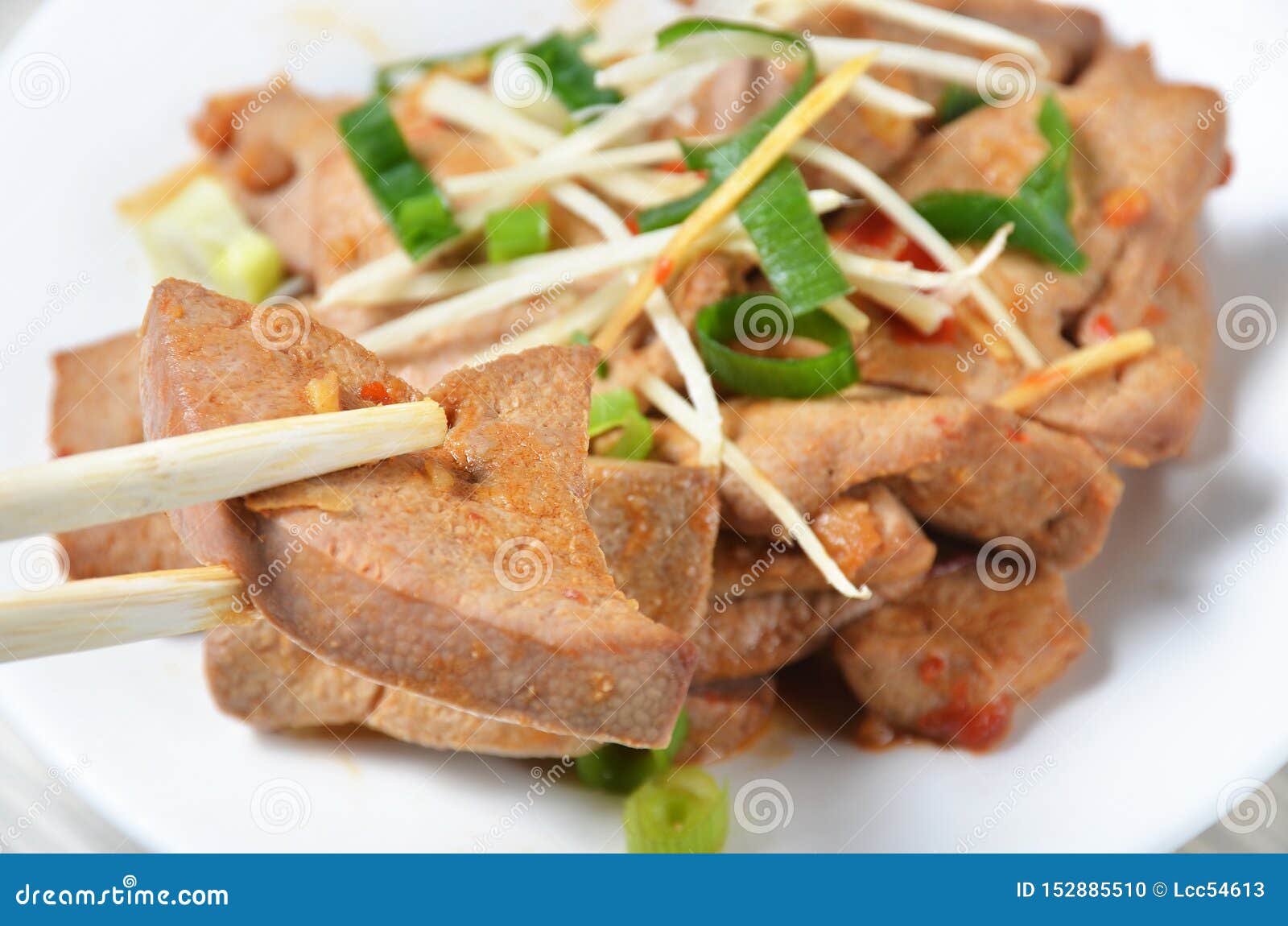 Pork Liver, Chinese Chive And Bean Sprouts Stir Fry RoyaltyFree Stock