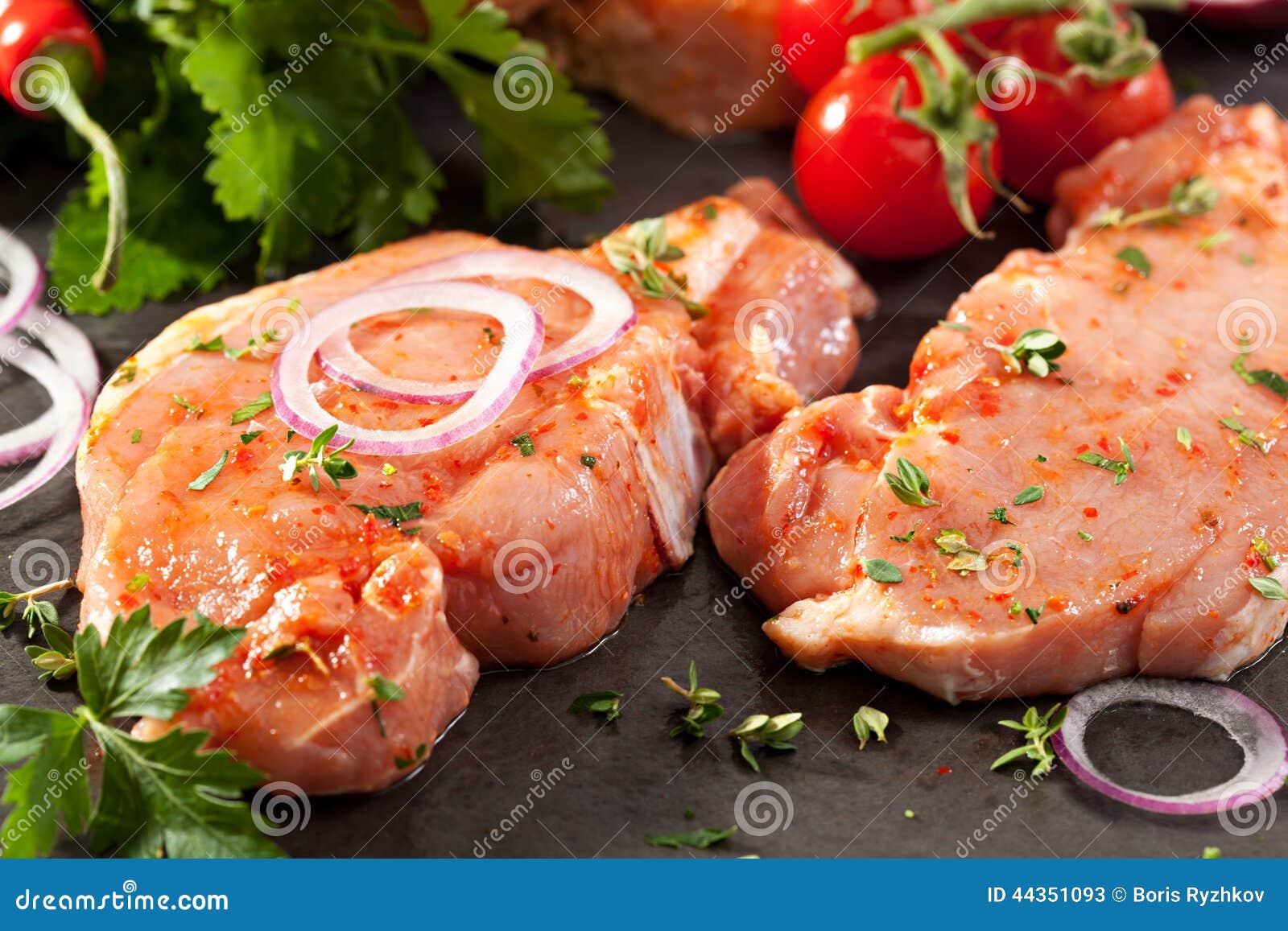 Pork Loin Steak stock image. Image of juicy, lunch, meal 44351093