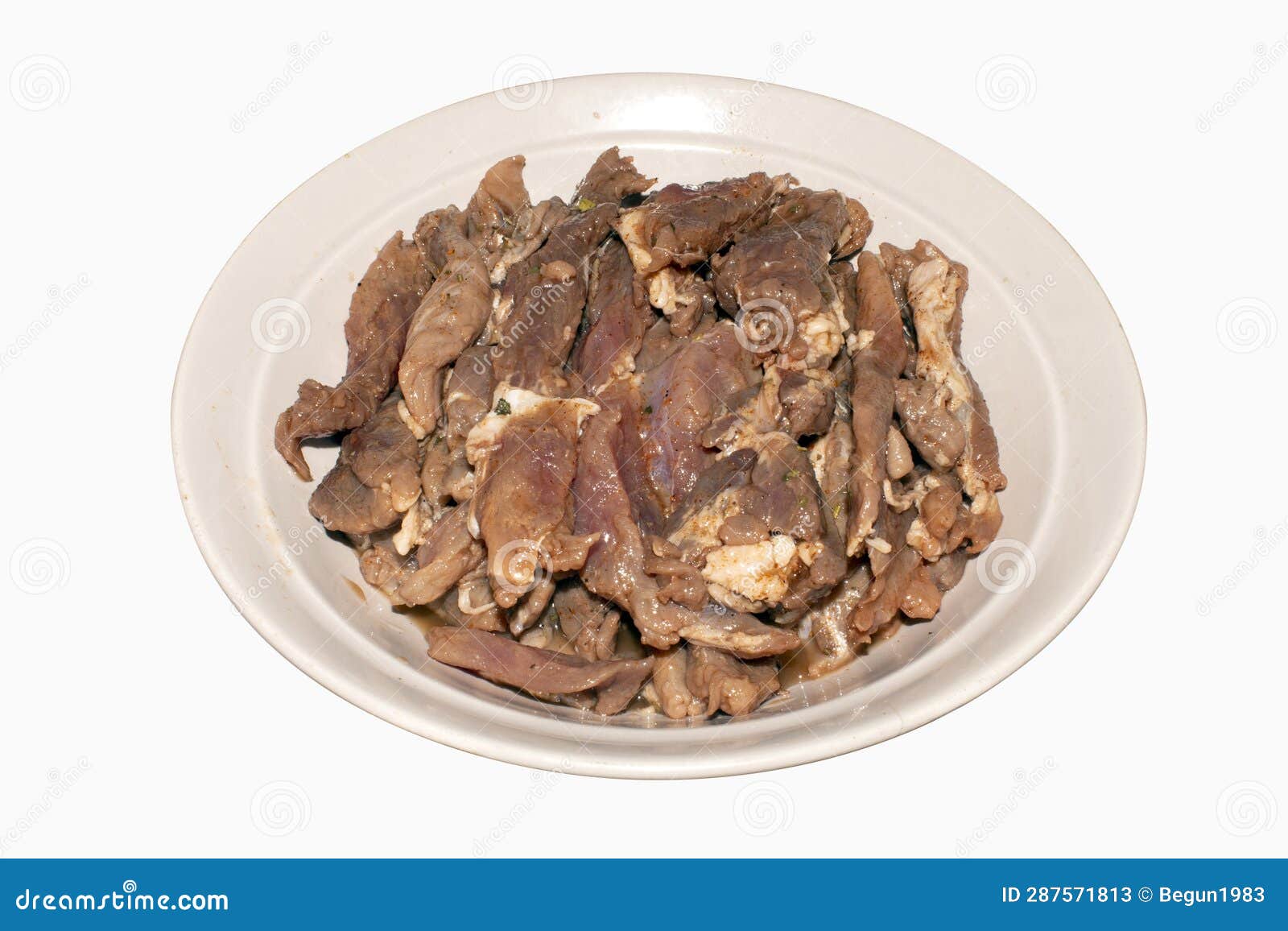 Pork Marinated with Spices.Pork Meat in Marinade Stock Image Image of